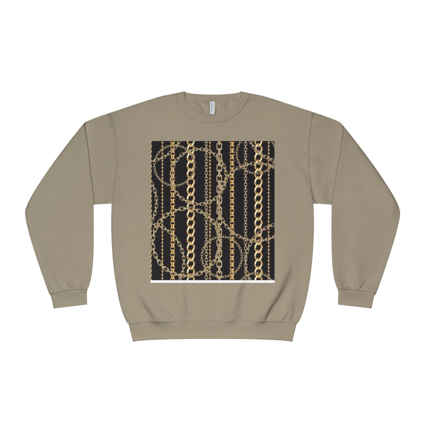 Chic Chain Pattern Unisex Crewneck Sweatshirt - Fashionable & Comfortable