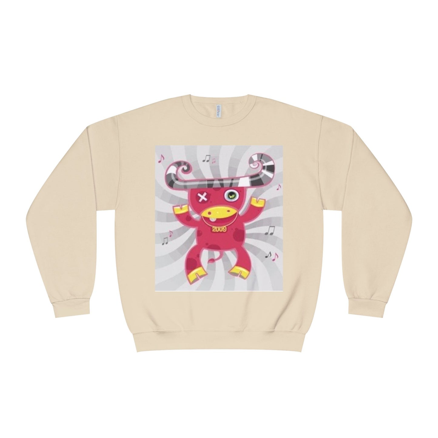 Fun Cartoon Monster Crewneck Sweatshirt - Unisex