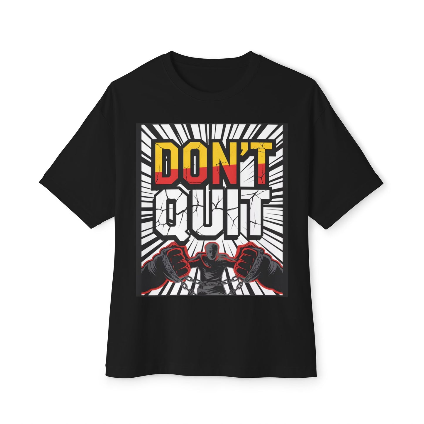 Motivational Oversized Tee - Don't Quit Graphic