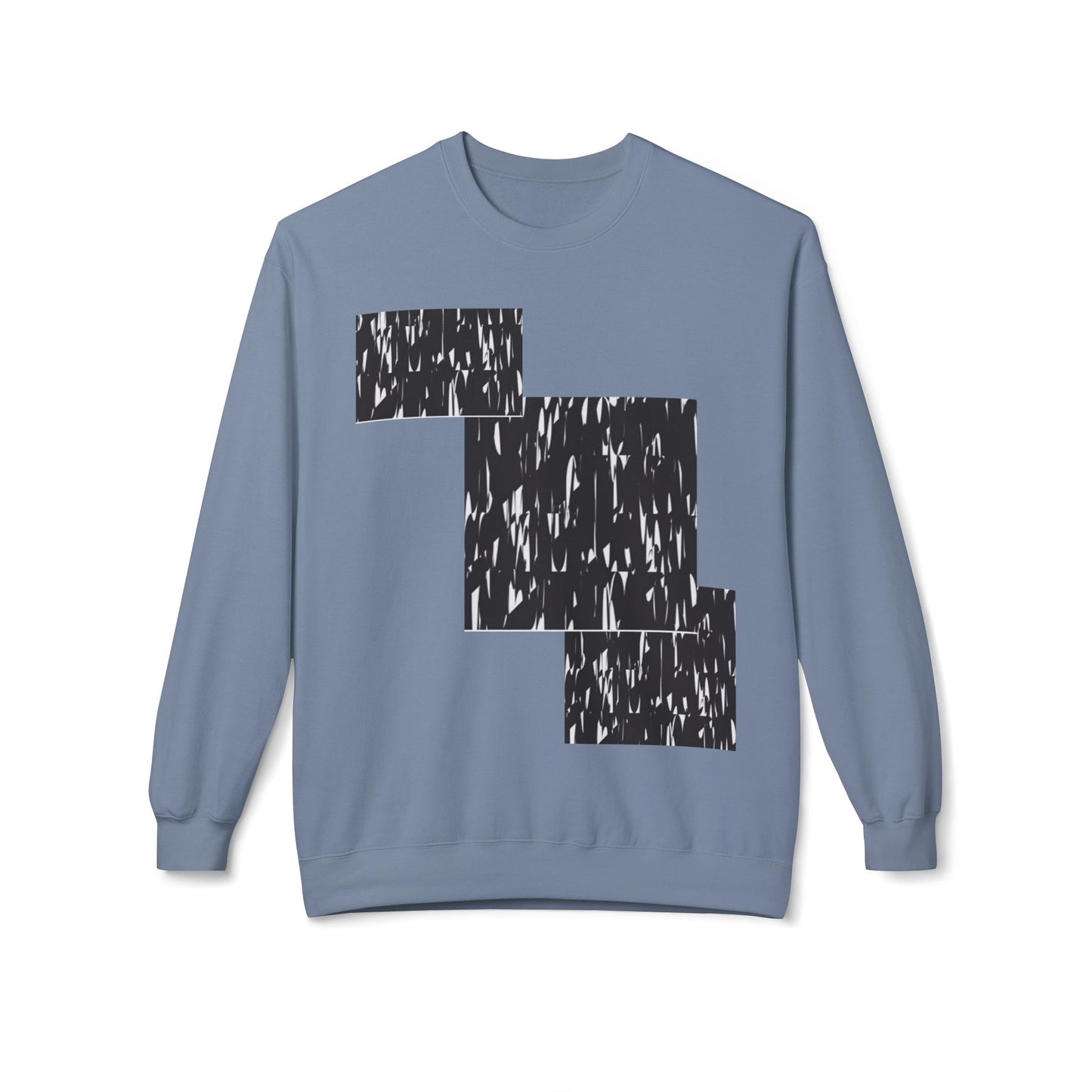 Modern Abstract Fleece Crewneck Sweatshirt - Cozy Unisex Apparel