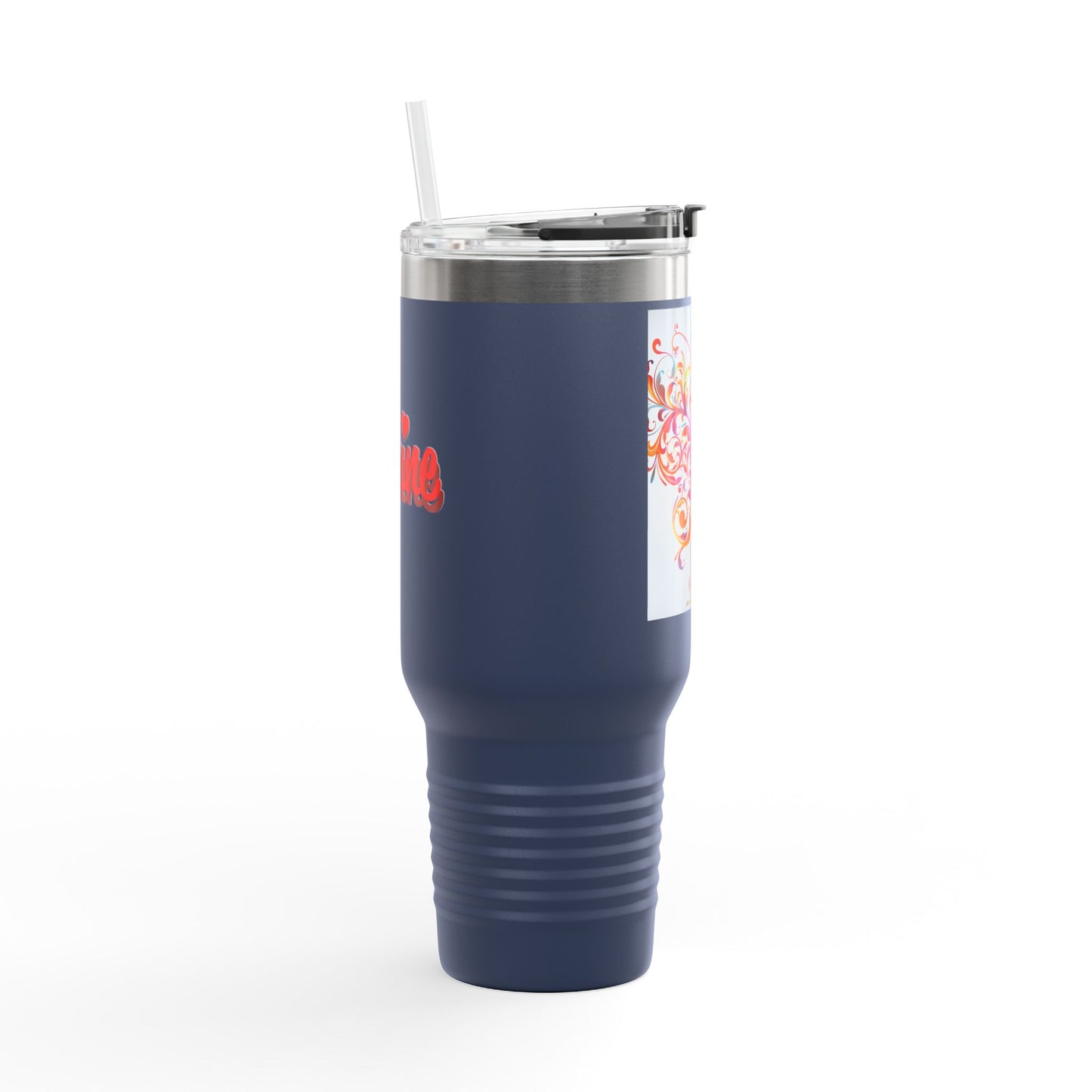 Elegant Insulated Travel Mug | 40oz with Nature-Inspired Design