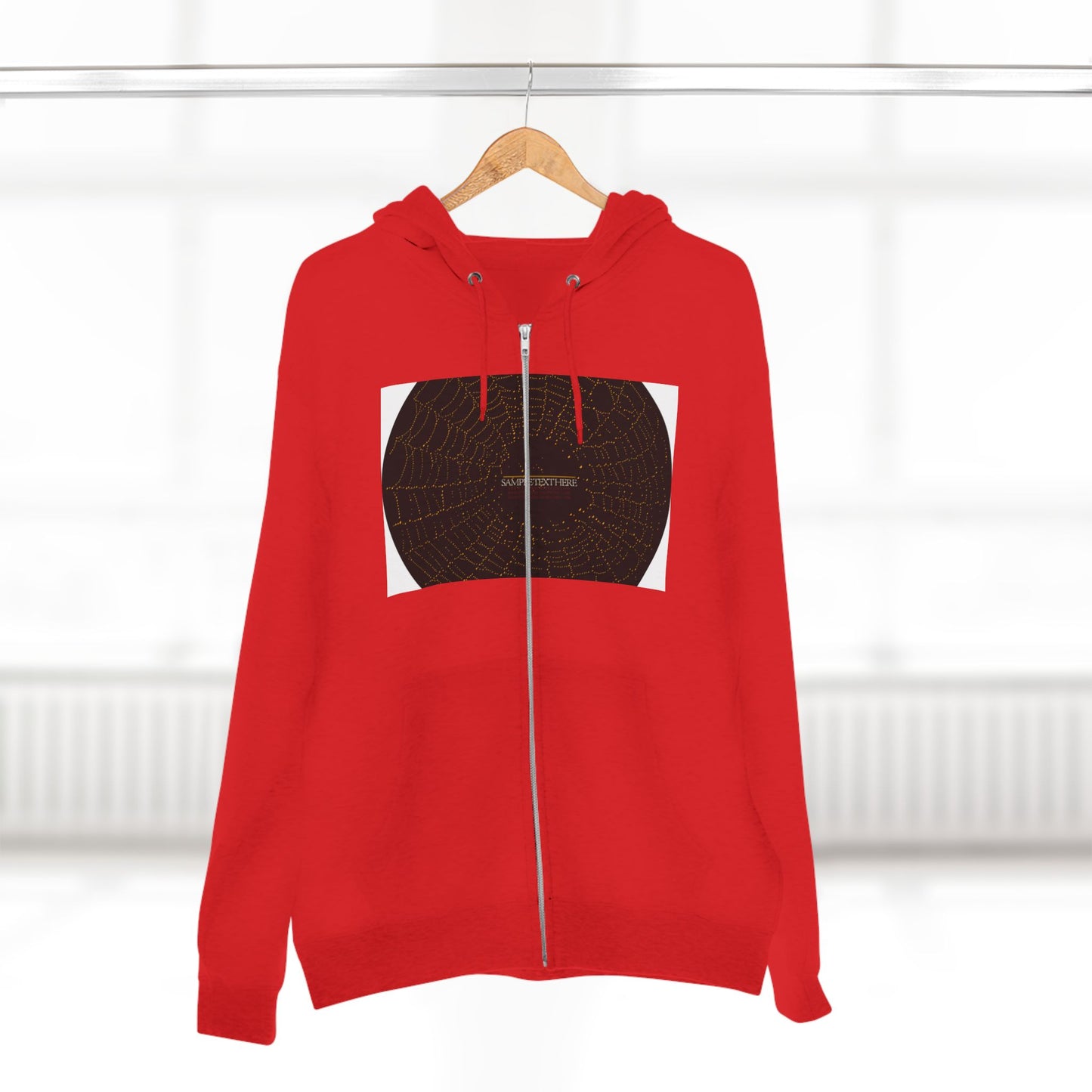 Unisex Zip Hoodie with Spider Web Design - Cozy Fashion for Halloween and Everyday Wear