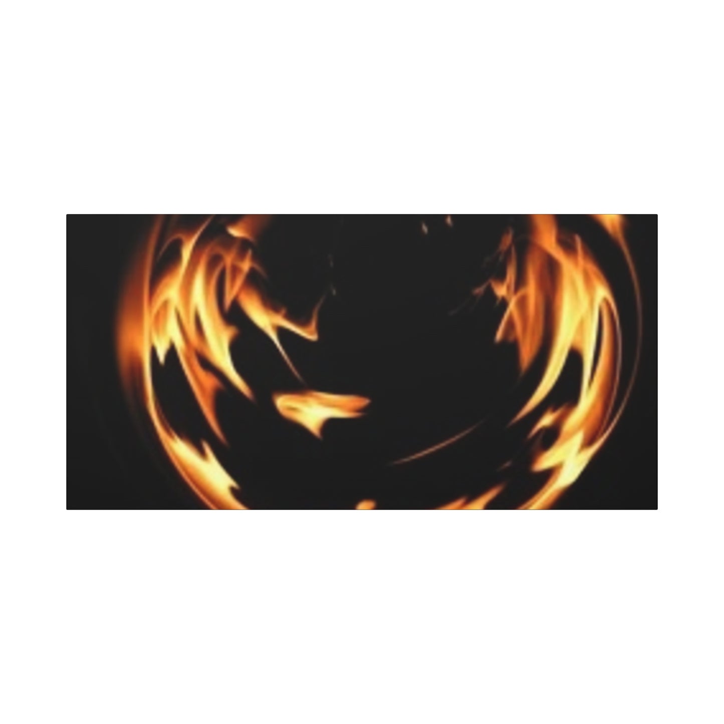 Fire Swirl Matte Canvas Art - Stretched 1.25" Gallery Wrap