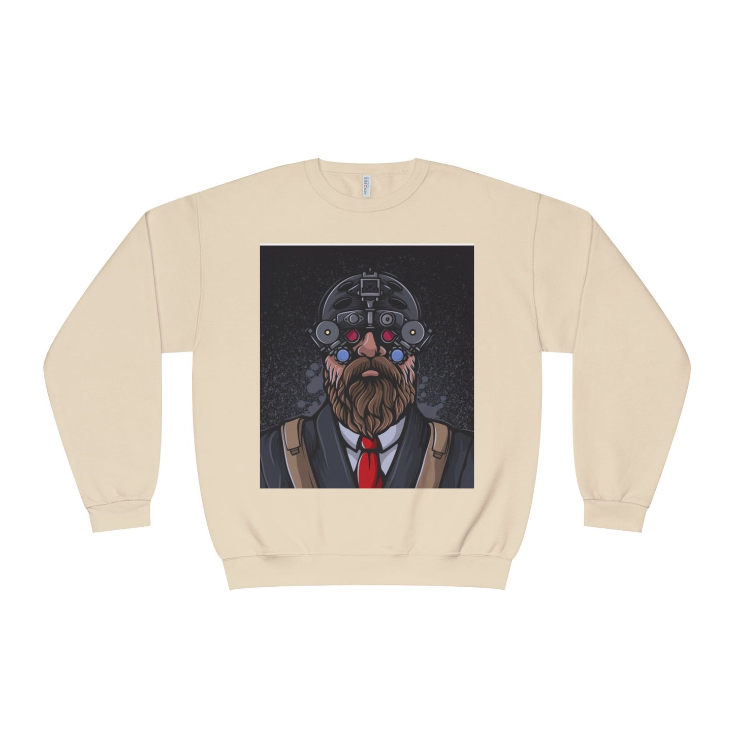 Bearded Warrior Crewneck Sweatshirt - Unisex Graphic Sweatshirt