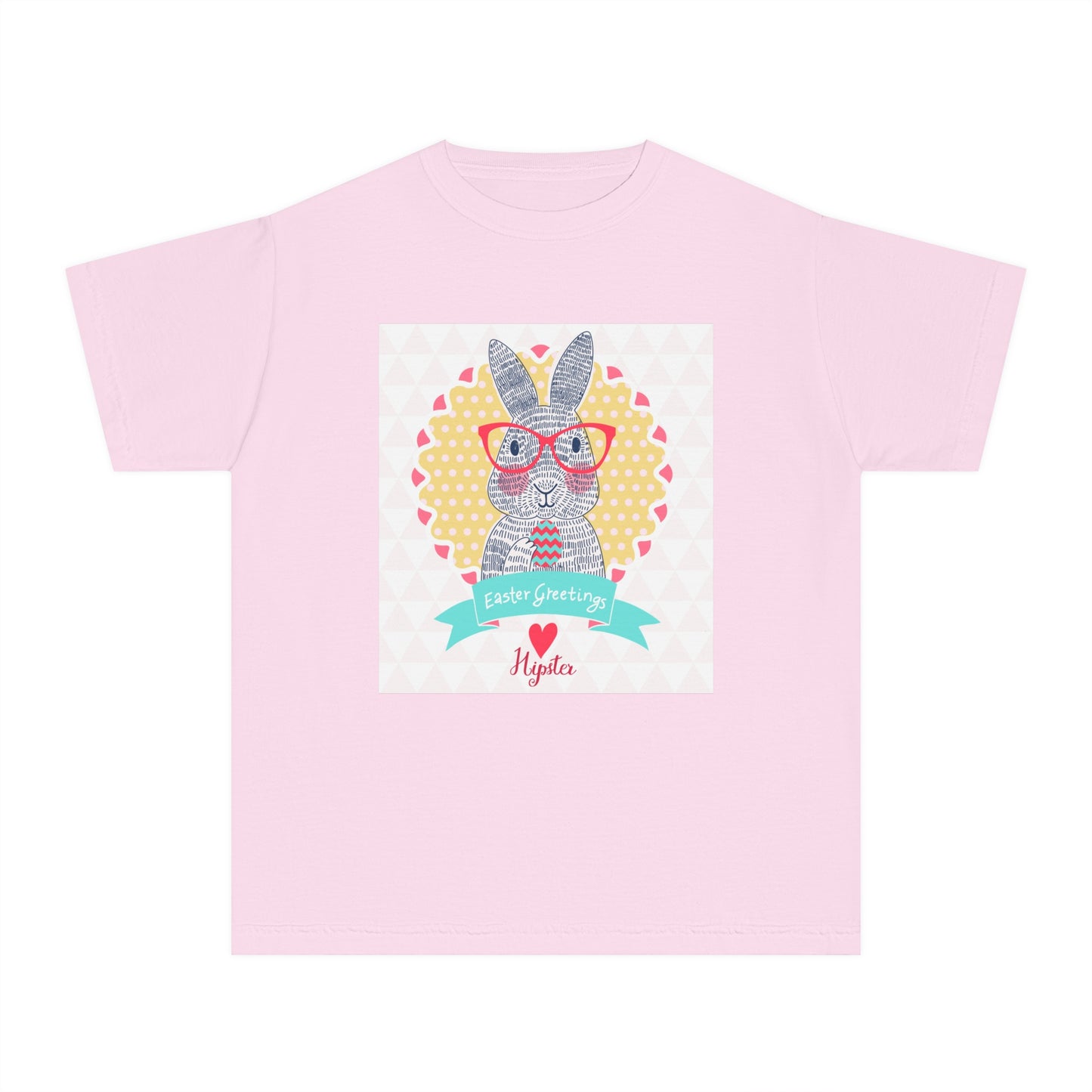 Youth Easter Bunny Tee - 'Easter Greetings' Design