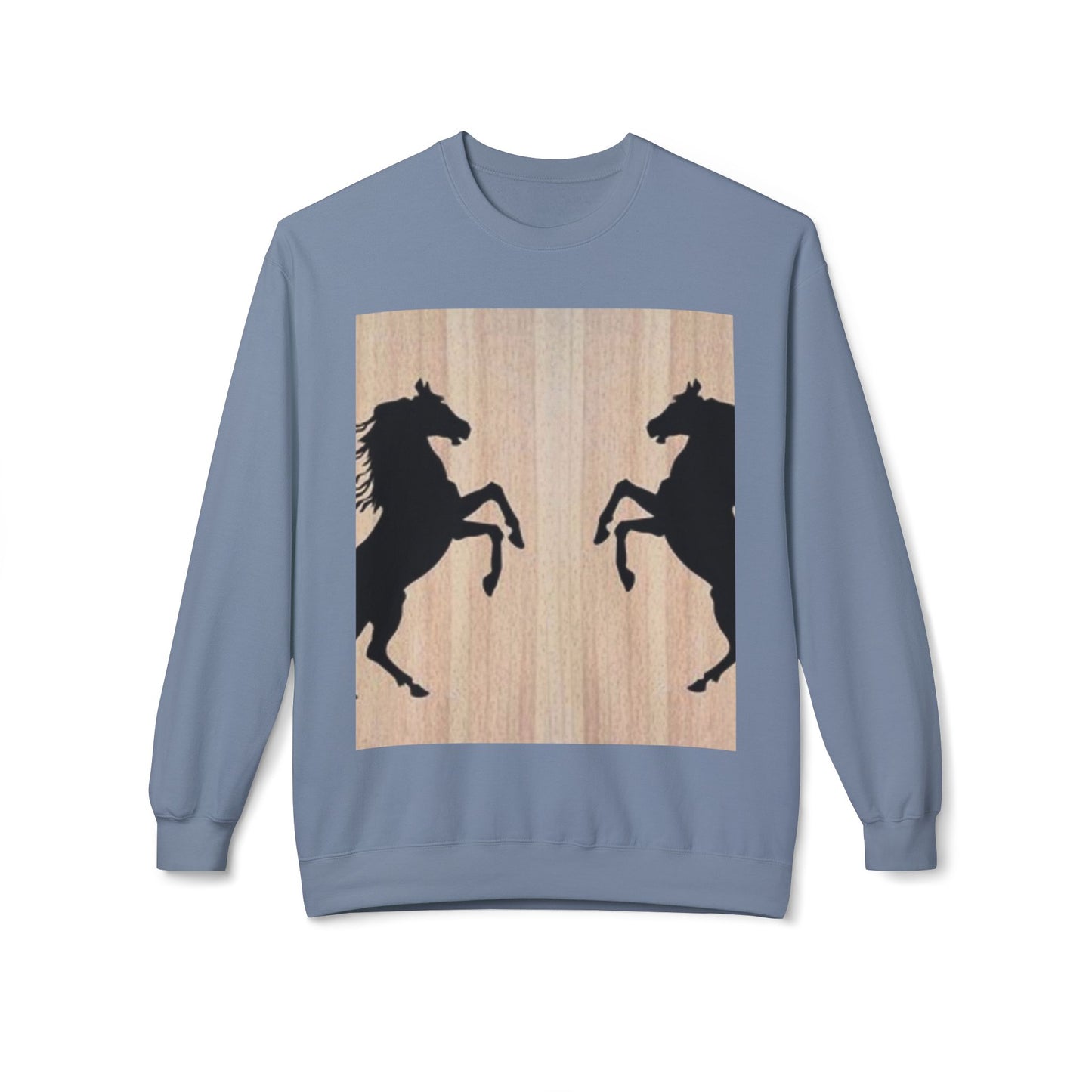 Equestrian Silhouette Fleece Sweatshirt - Perfect for Horse Lovers