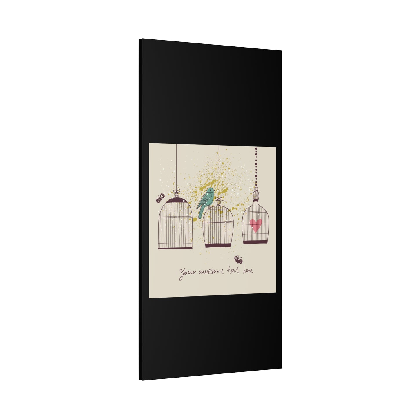 Whimsical Birdcage Canvas Wall Art - Personalized Home Decor