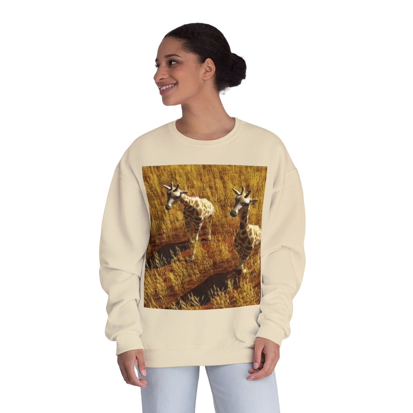 Giraffe Inspired Cozy Sweatshirt - Perfect for Wildlife Lovers