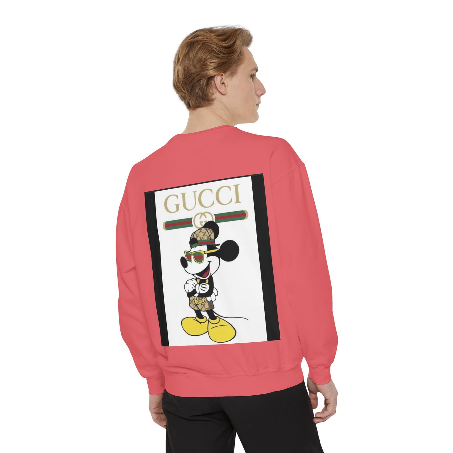 Mickey Mouse Gucci Streetwear Sweatshirt - Unisex Garment-Dyed
