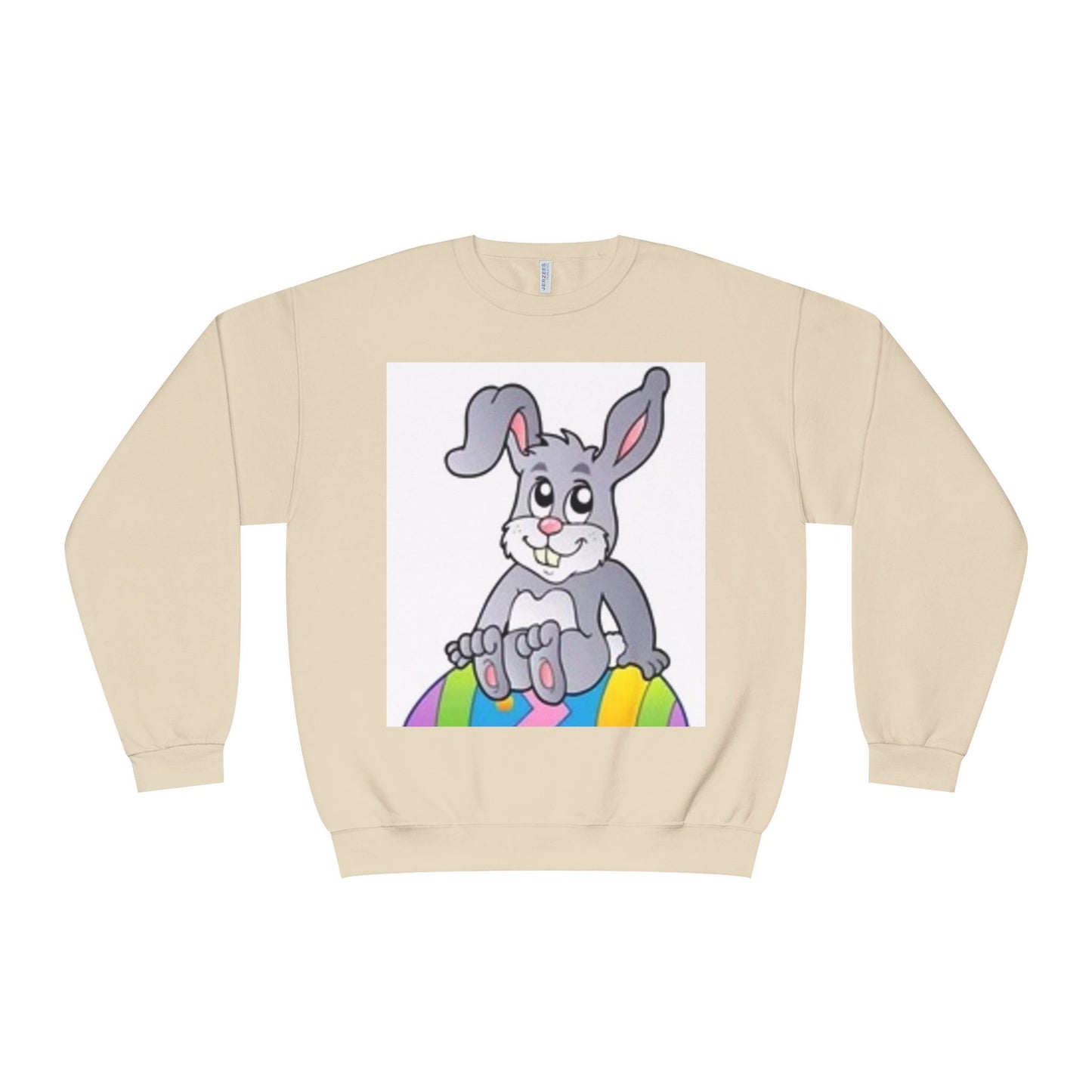 Cozy Rabbit Graphic Crewneck Sweatshirt - Perfect for Spring Celebrations