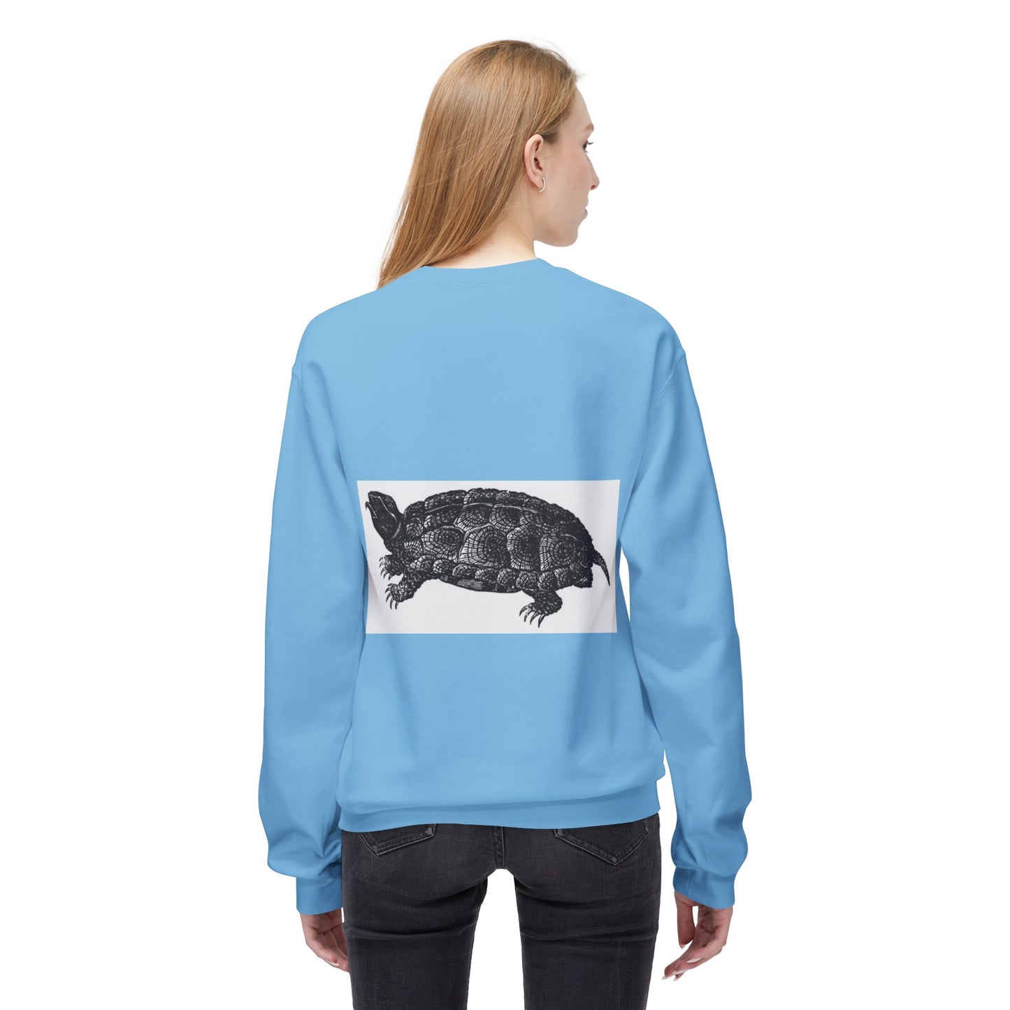 Turtle Design Unisex Fleece Crewneck Sweatshirt - Chill Vibes, Perfect Gift for Nature Lovers
