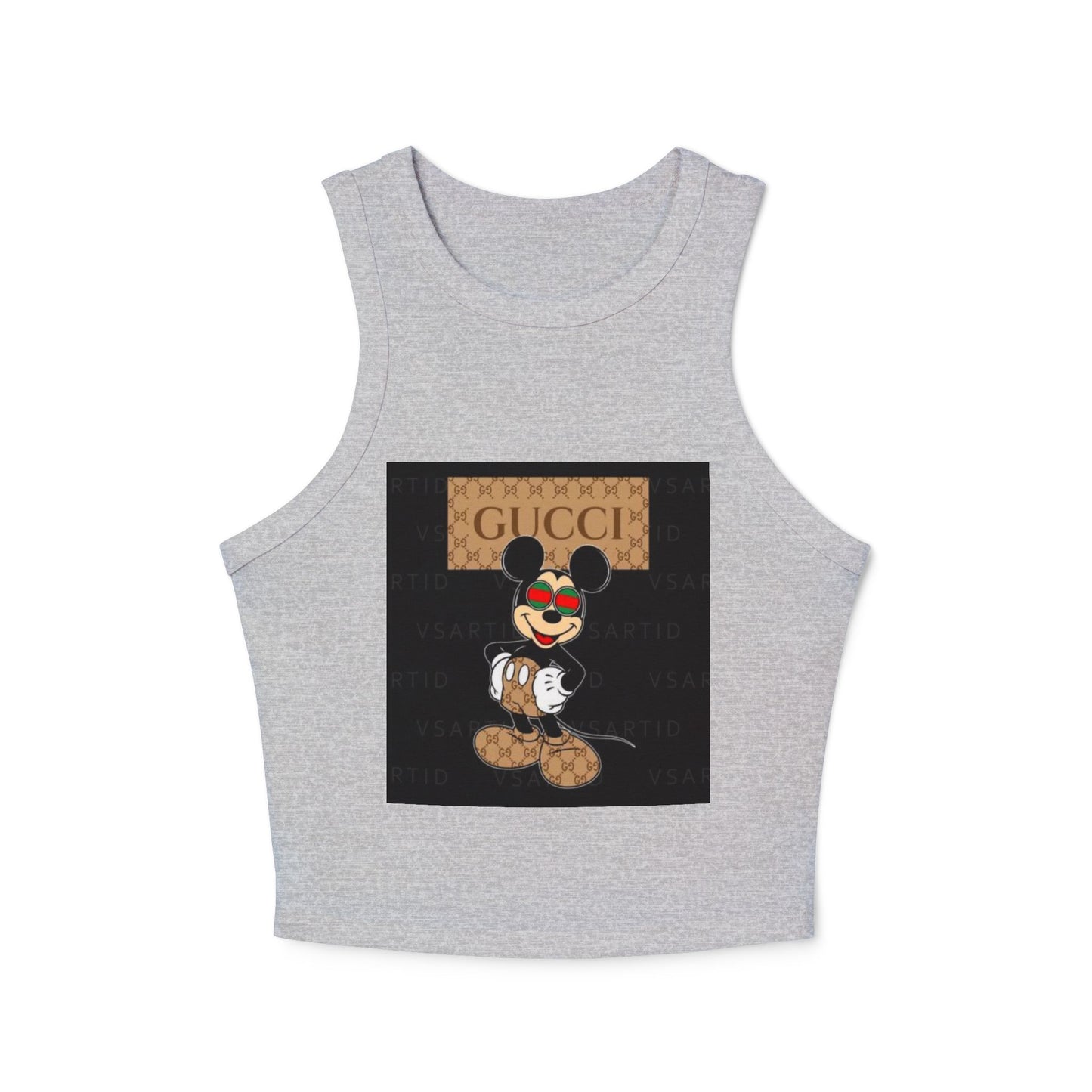 Trendy Women's Micro Rib Racer Tank Top - Stylish and Comfortable for Everyday Wear