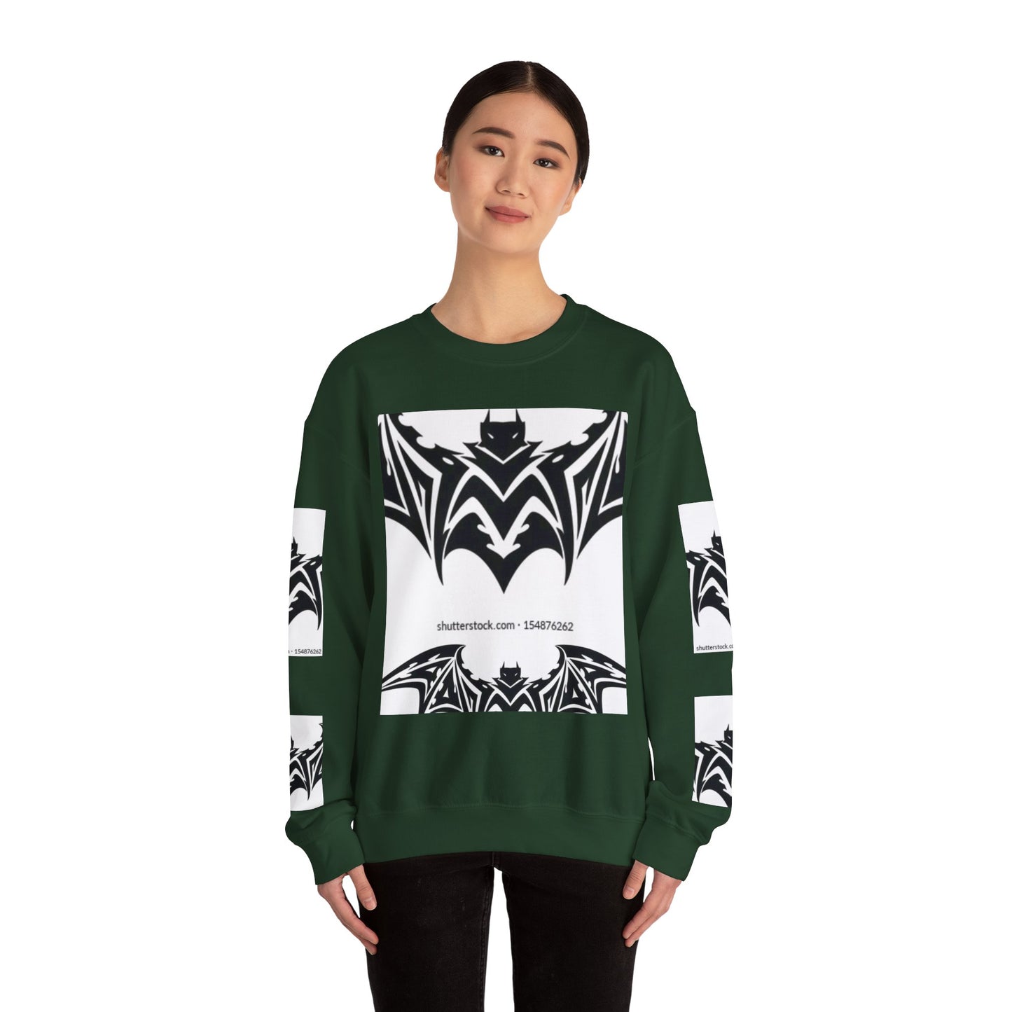 Gothic Bat Sweatshirt - Unisex Crewneck for Halloween & Casual Wear