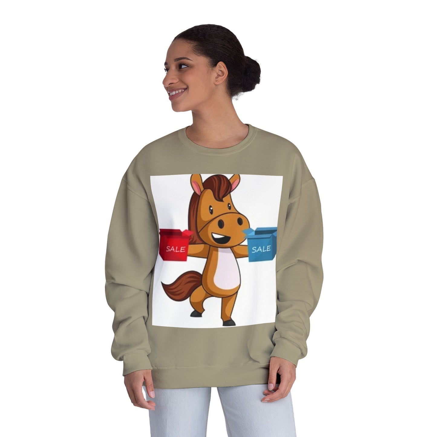 Funny Horse Sale Crewneck Sweatshirt | Unisex NuBlend®