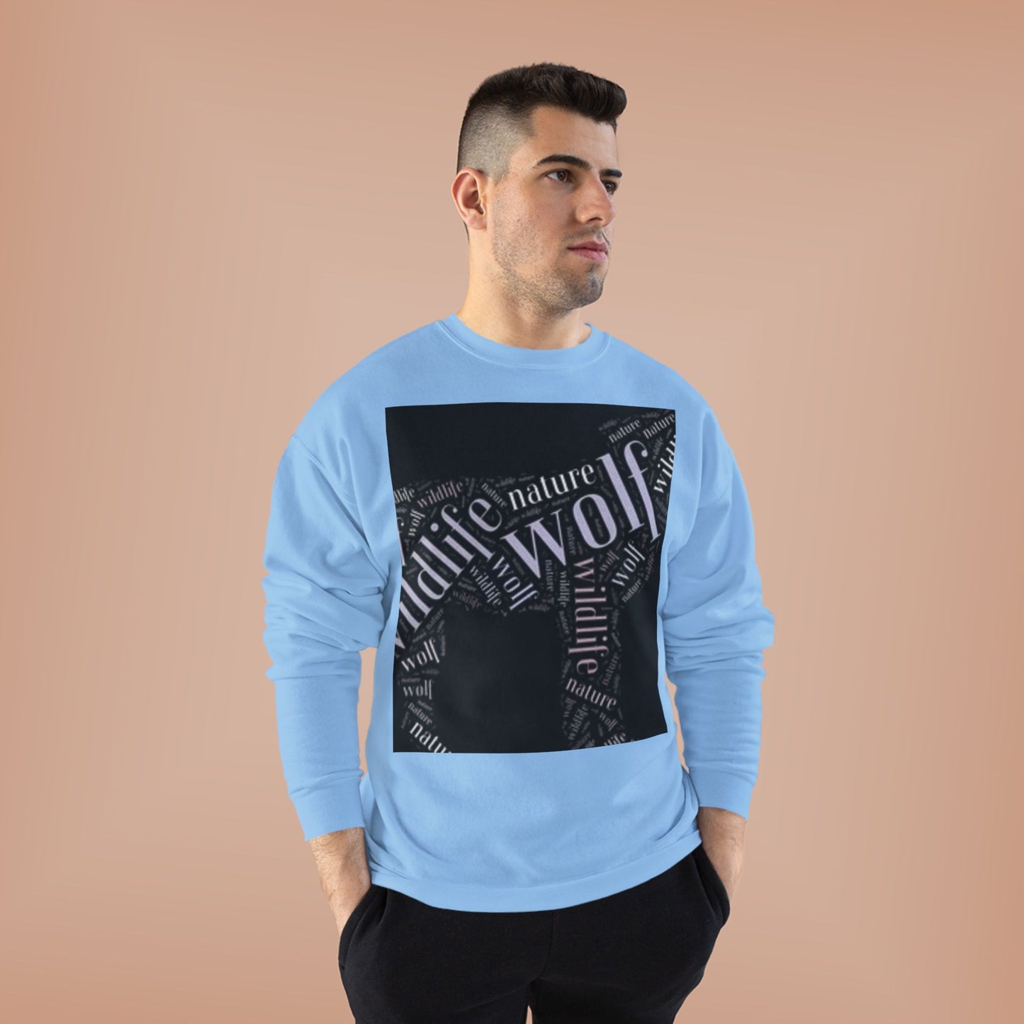 Unisex Eco-Friendly Wolf Graphic Crewneck Sweatshirt - Nature Lover Gift