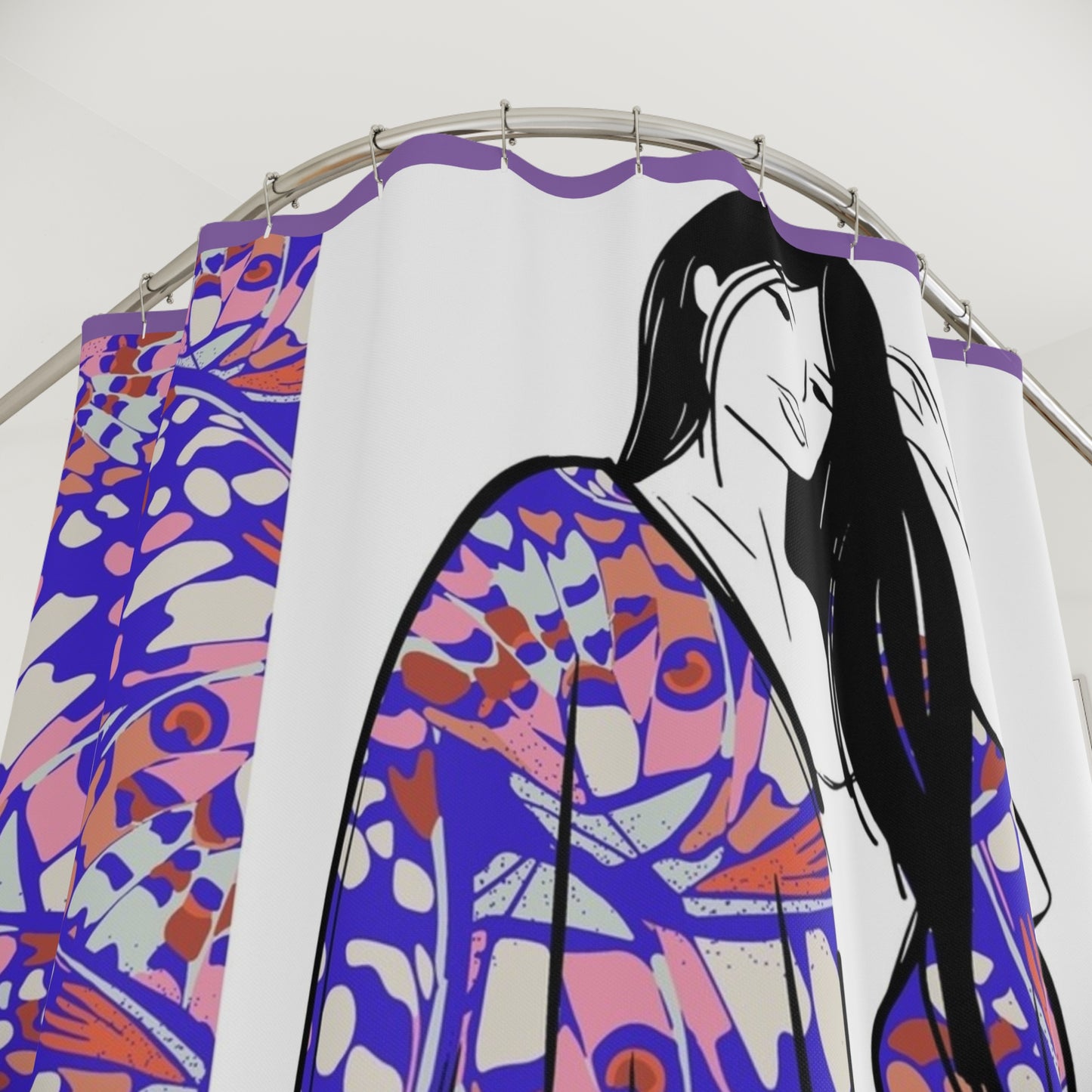 Bohemian Floral Shower Curtain - Vibrant & Artistic Bathroom Decor