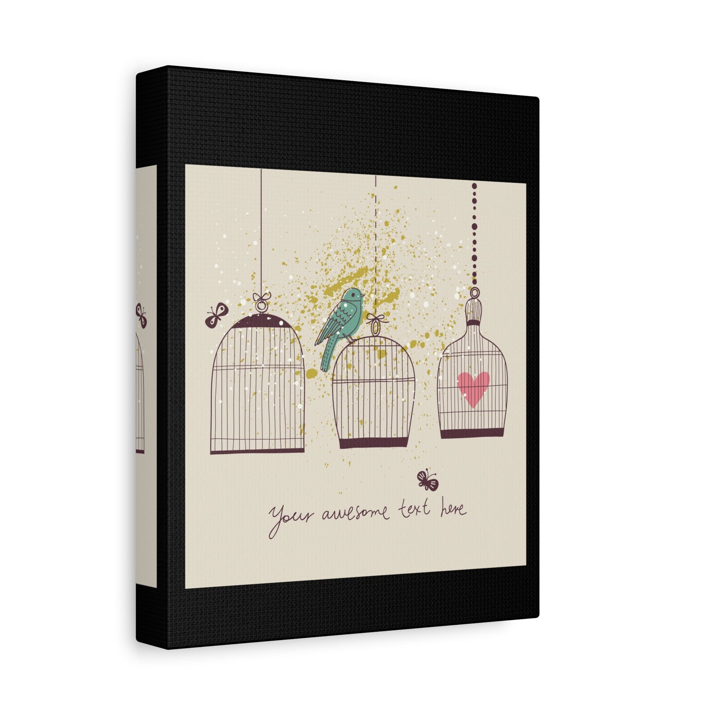 Whimsical Birdcage Canvas Wall Art - Personalized Home Decor