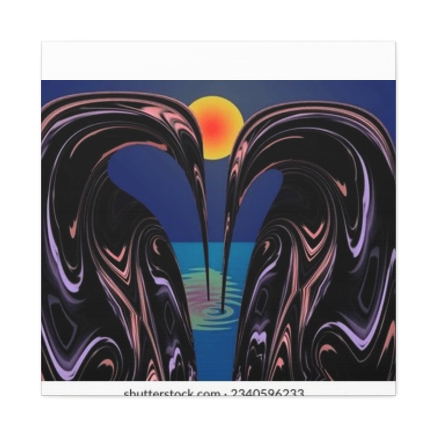 Romantic Abstract Canvas Art - Heart-Shaped Design for Home Decor