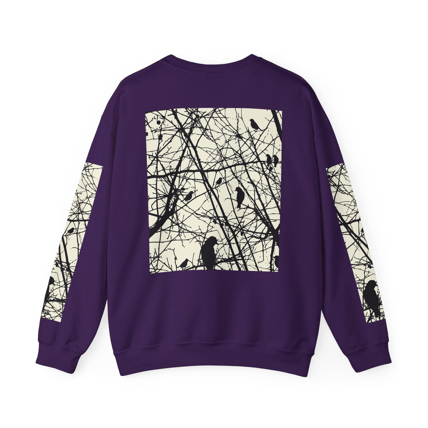 Nature-Inspired Unisex Crewneck Sweatshirt with Bird Print