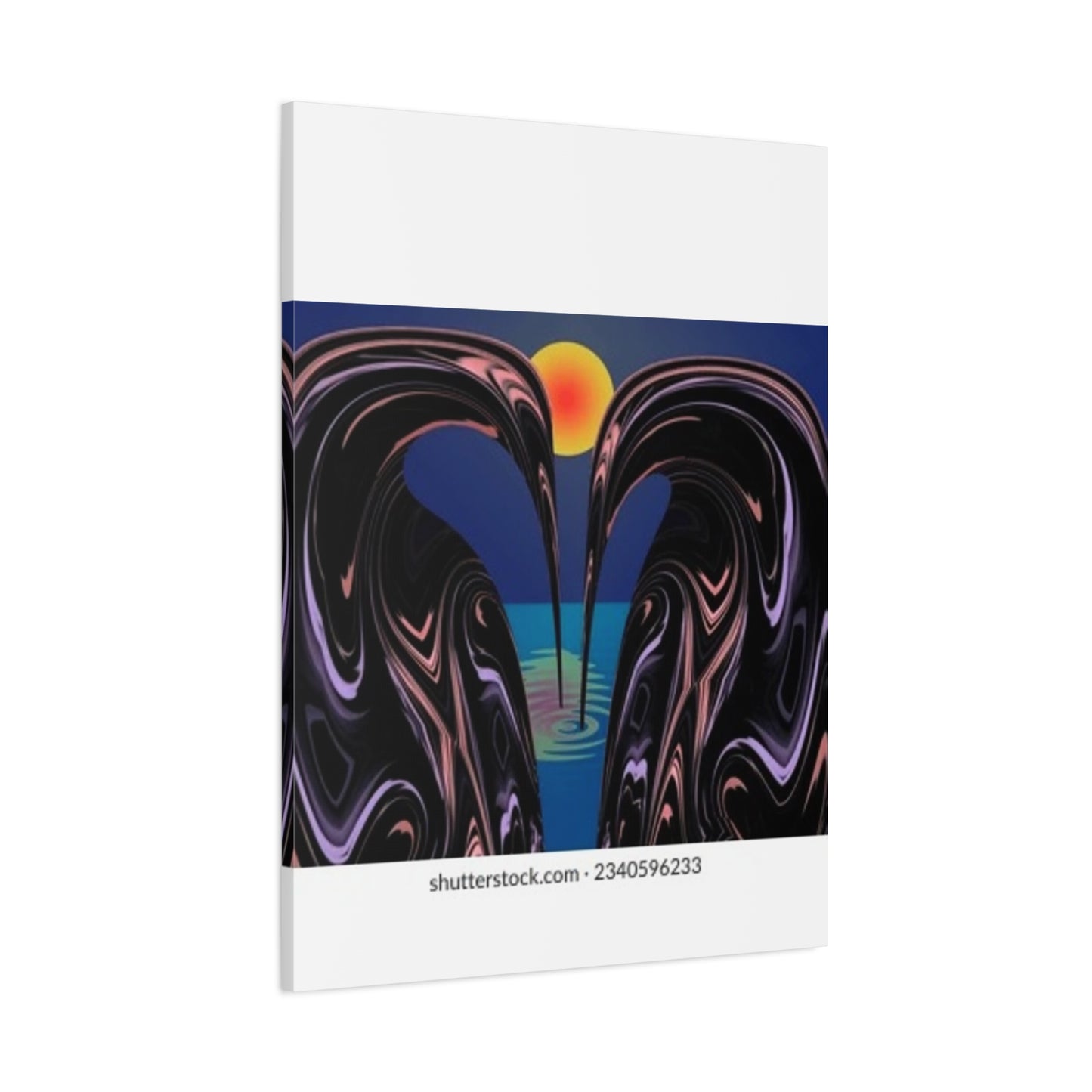 Romantic Abstract Canvas Art - Heart-Shaped Design for Home Decor
