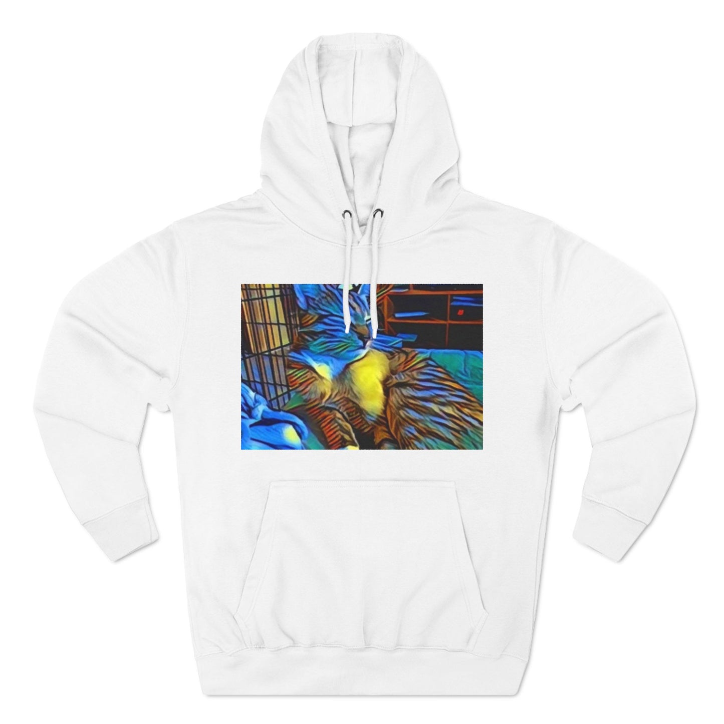 Colorful Cat Fleece Hoodie - Cozy & Stylish for Cat Lovers