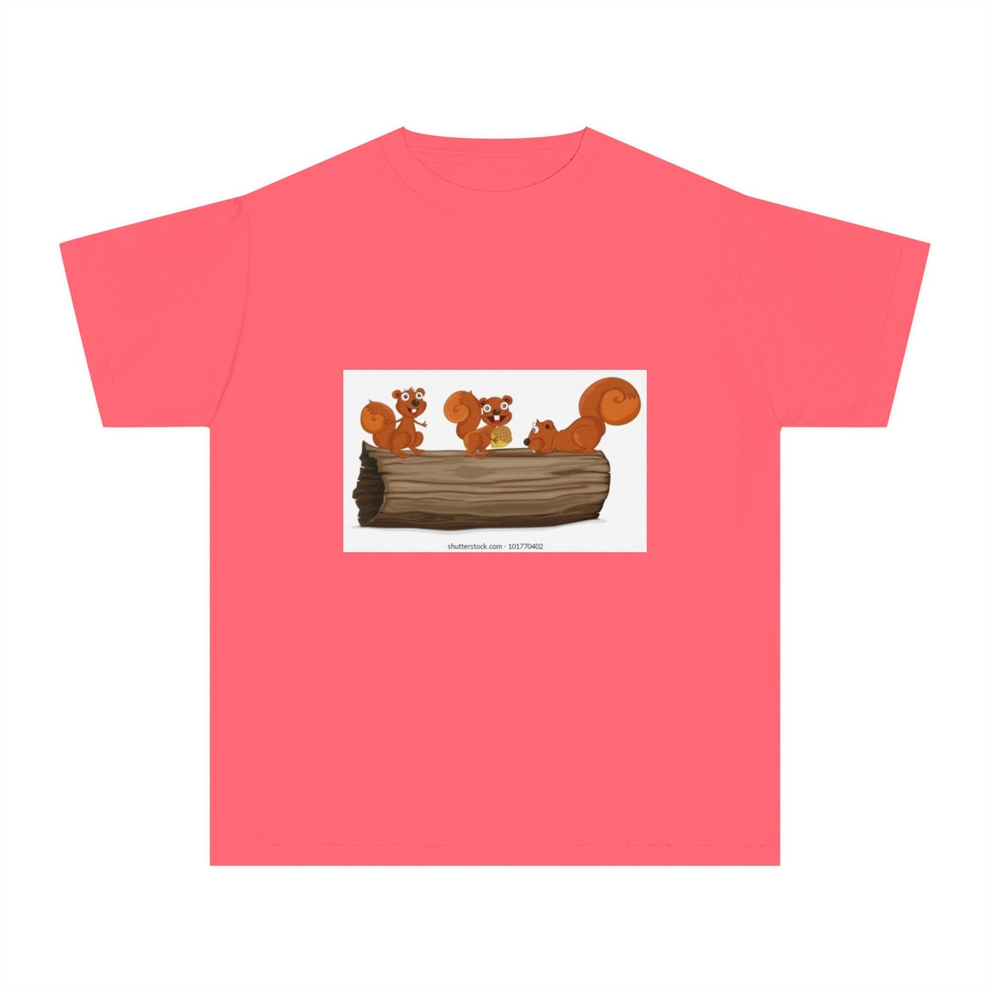 Playful Squirrel Youth Tee - Fun Animal Graphic T-Shirt for Kids