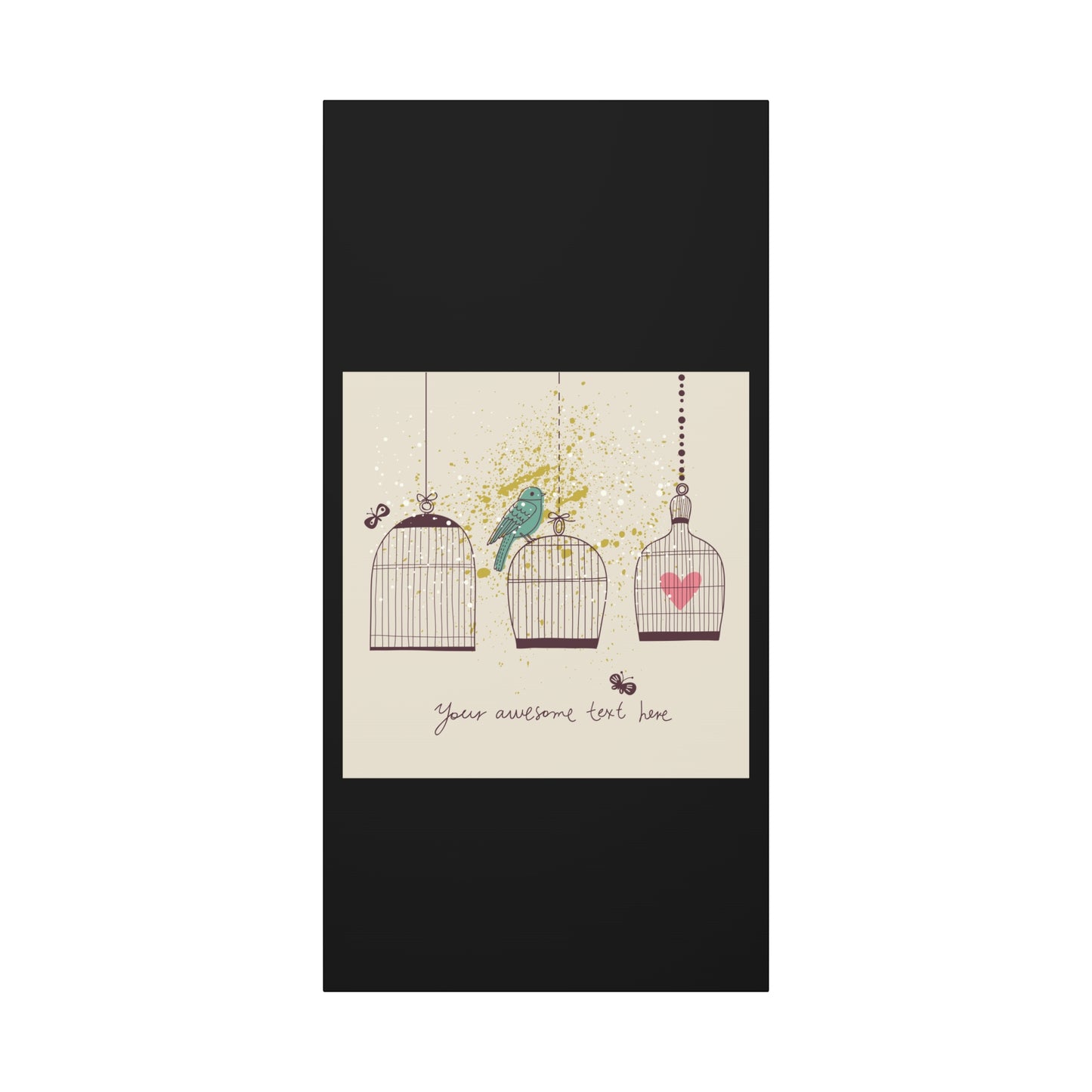 Whimsical Birdcage Canvas Wall Art - Personalized Home Decor