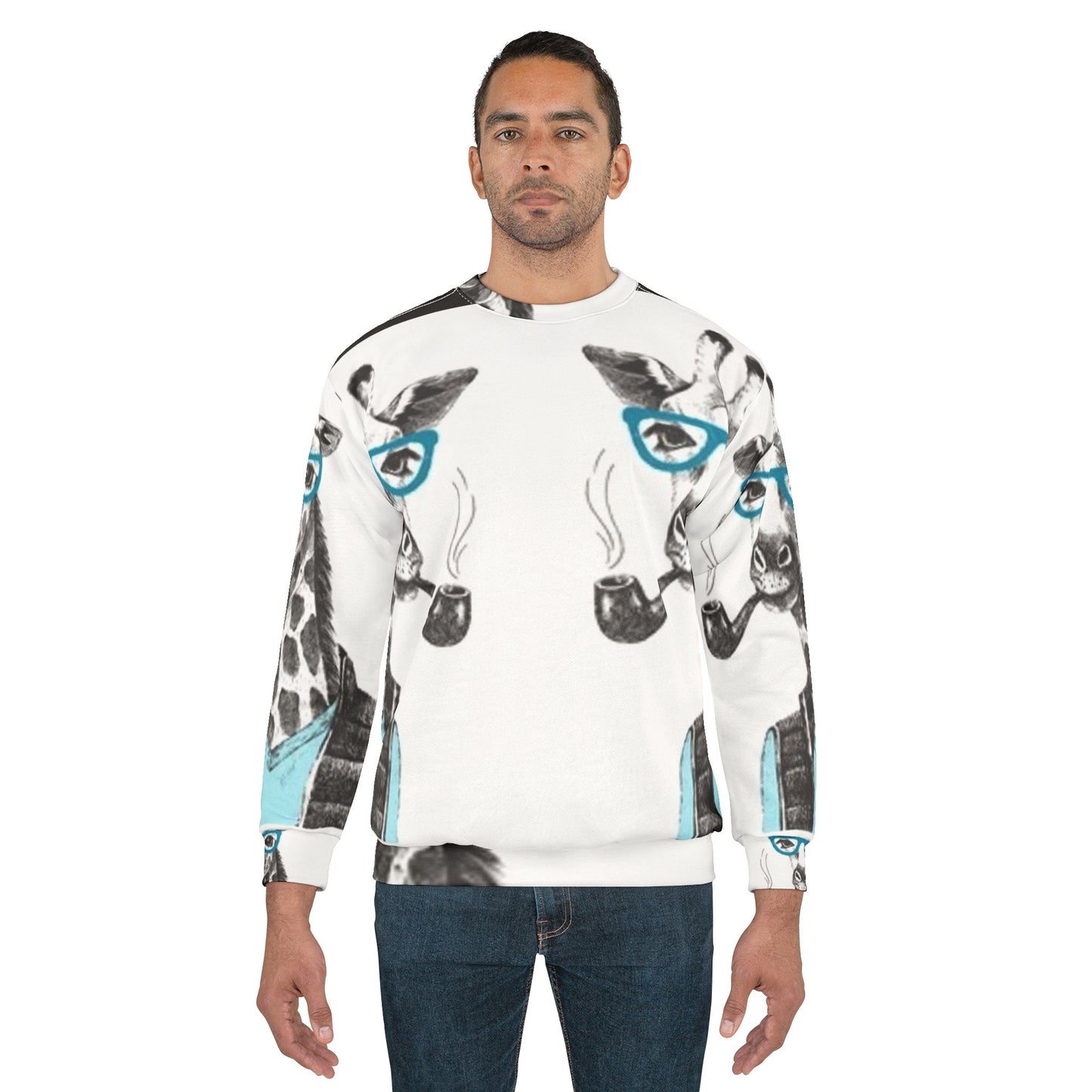 Cool Giraffe Unisex Sweatshirt - Trendy Animal Graphic Sweater for Casual Style