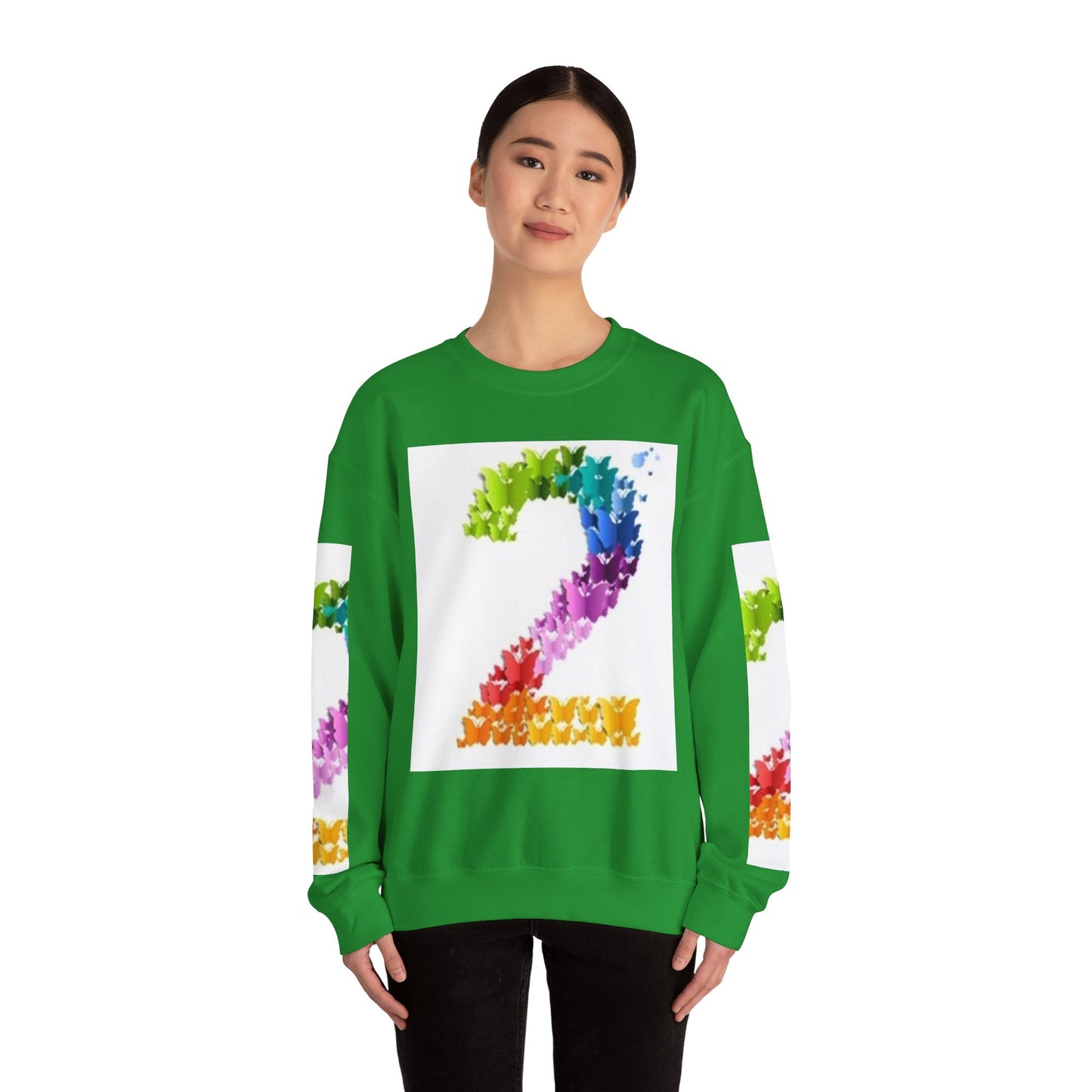 Colorful Floral Number 2 Sweatshirt for Celebrations