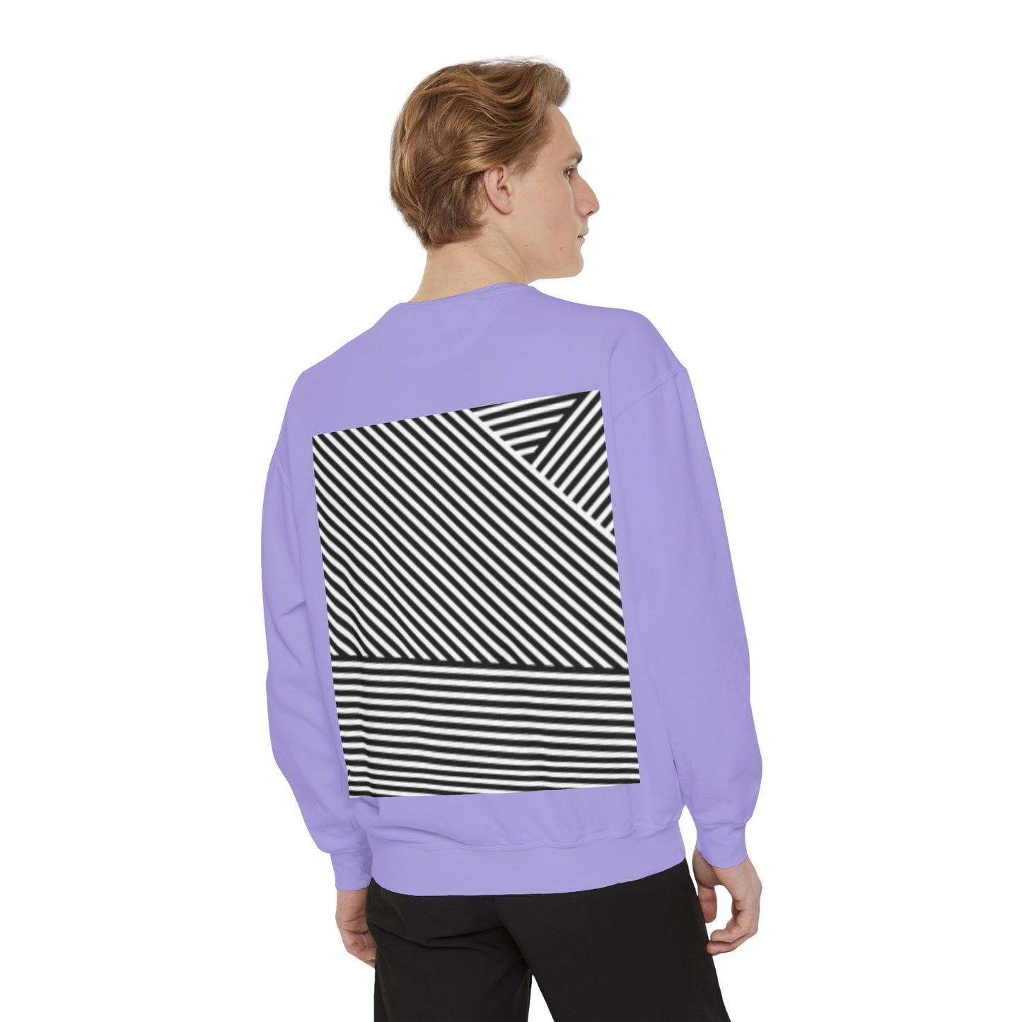 Unique Unisex Garment-Dyed Sweatshirt with Intricate Graphic Design