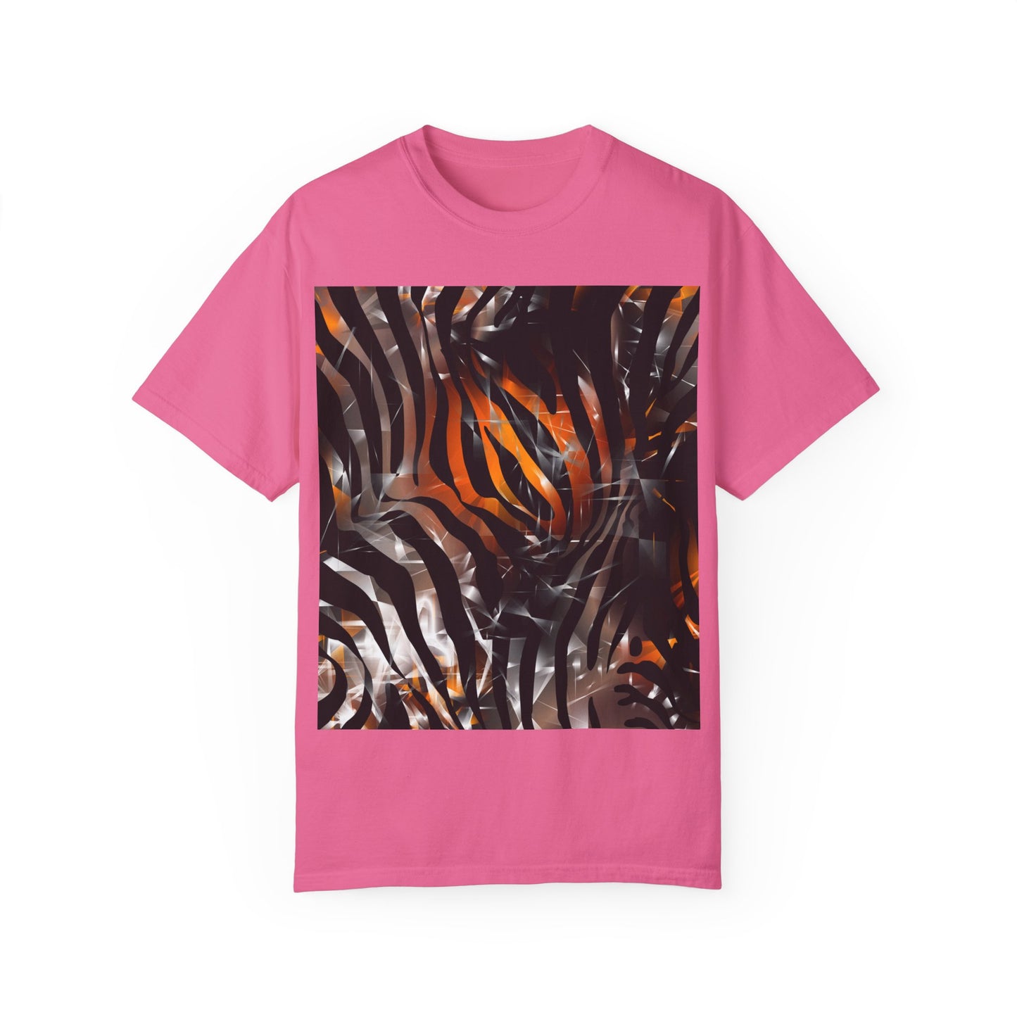 Vibrant Jungle Print Unisex Garment-Dyed T-Shirt