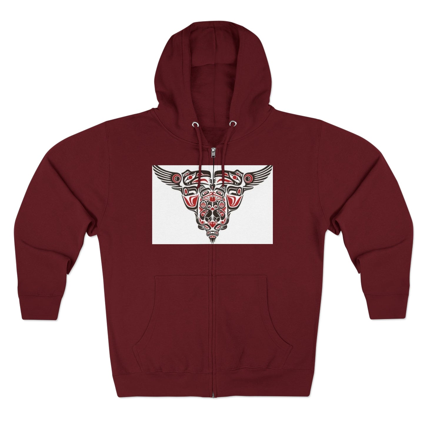 Artistic Tribal Unisex Zip Hoodie - Unique Modern Design
