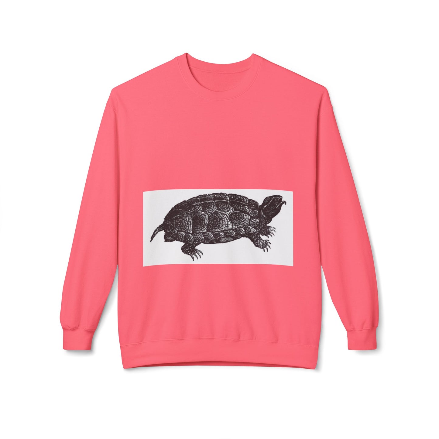 Turtle Design Unisex Fleece Crewneck Sweatshirt - Chill Vibes, Perfect Gift for Nature Lovers