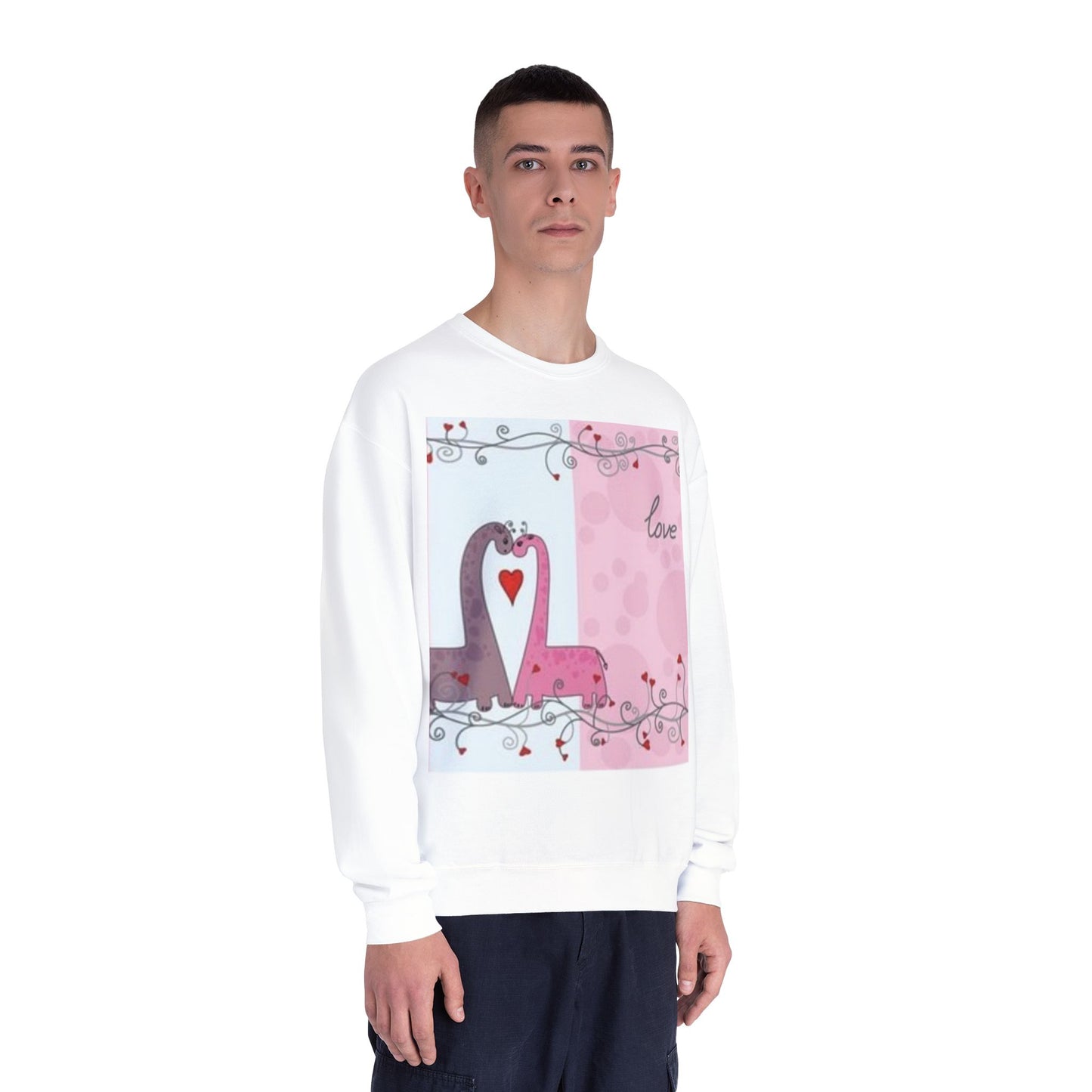 Love-Themed Unisex Crewneck Sweatshirt - Cozy Valentine's Day Gift