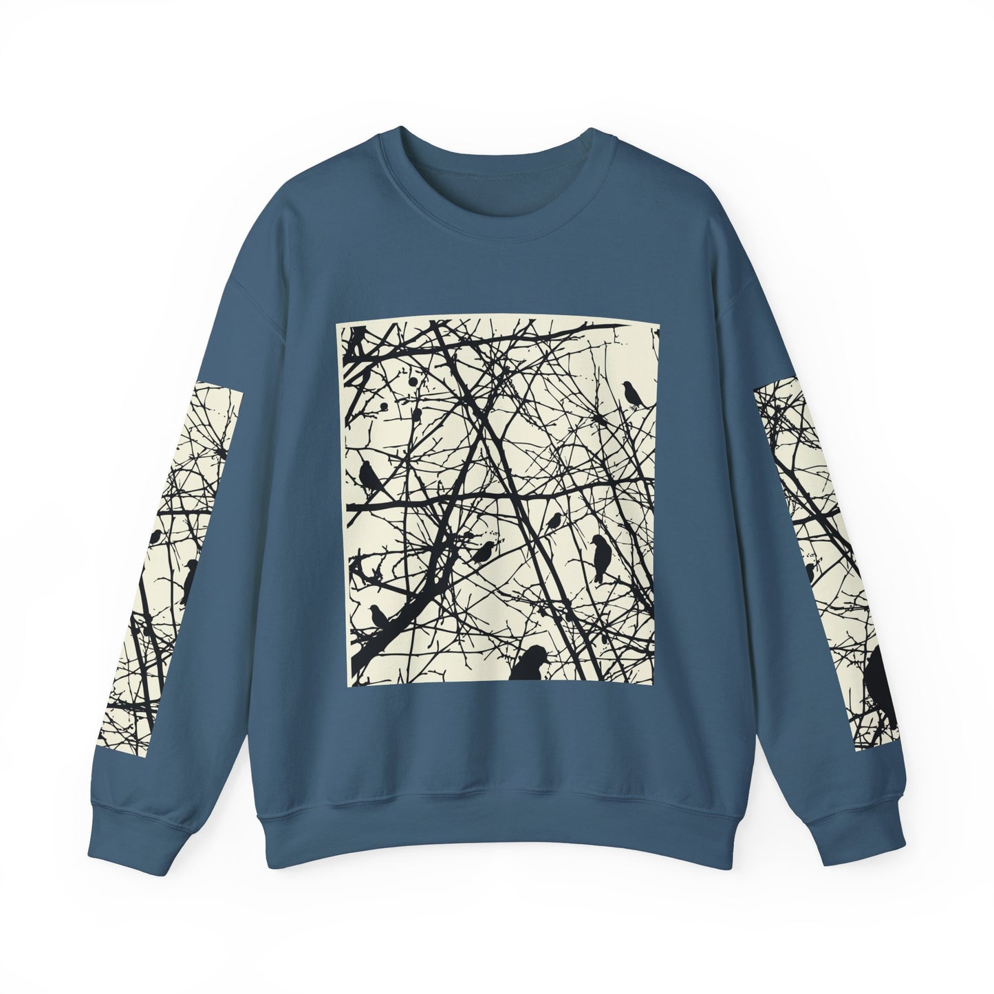 Nature-Inspired Unisex Crewneck Sweatshirt with Bird Print