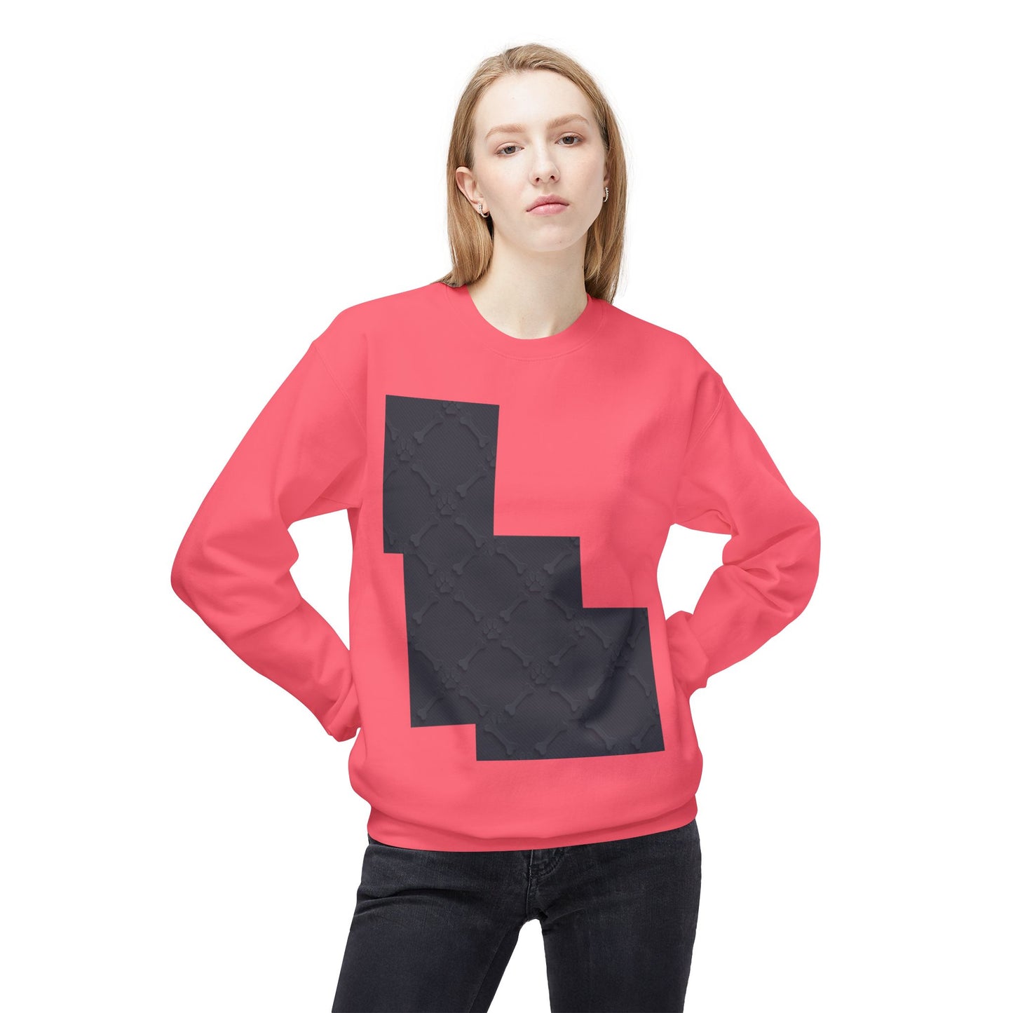 Minimalist Pet-Themed Crewneck Sweatshirt for Animal Lovers