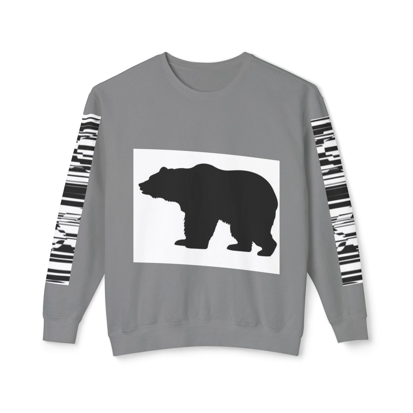 Stylish Bear Graphic Unisex Lightweight Crewneck Sweatshirt