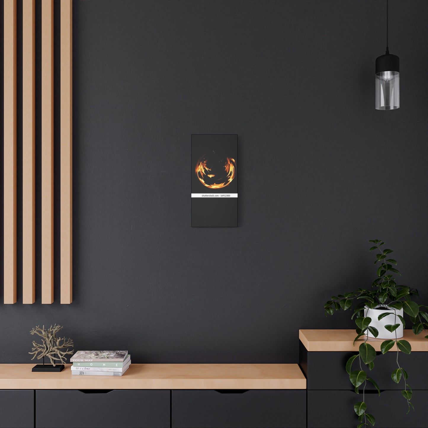 Fire Swirl Matte Canvas Art - Stretched 1.25" Gallery Wrap
