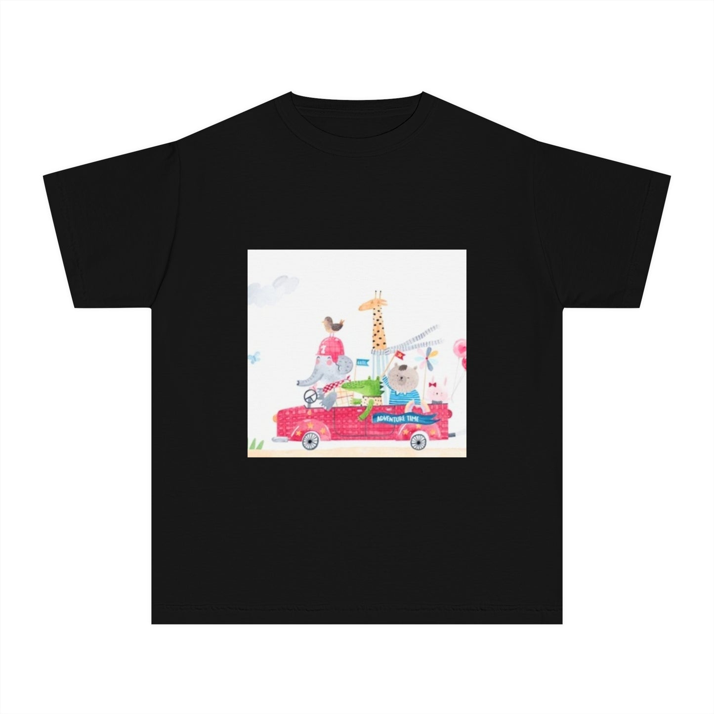 Fun Animal Adventure Youth Midweight Tee - Colorful Kids Tee for Playtime