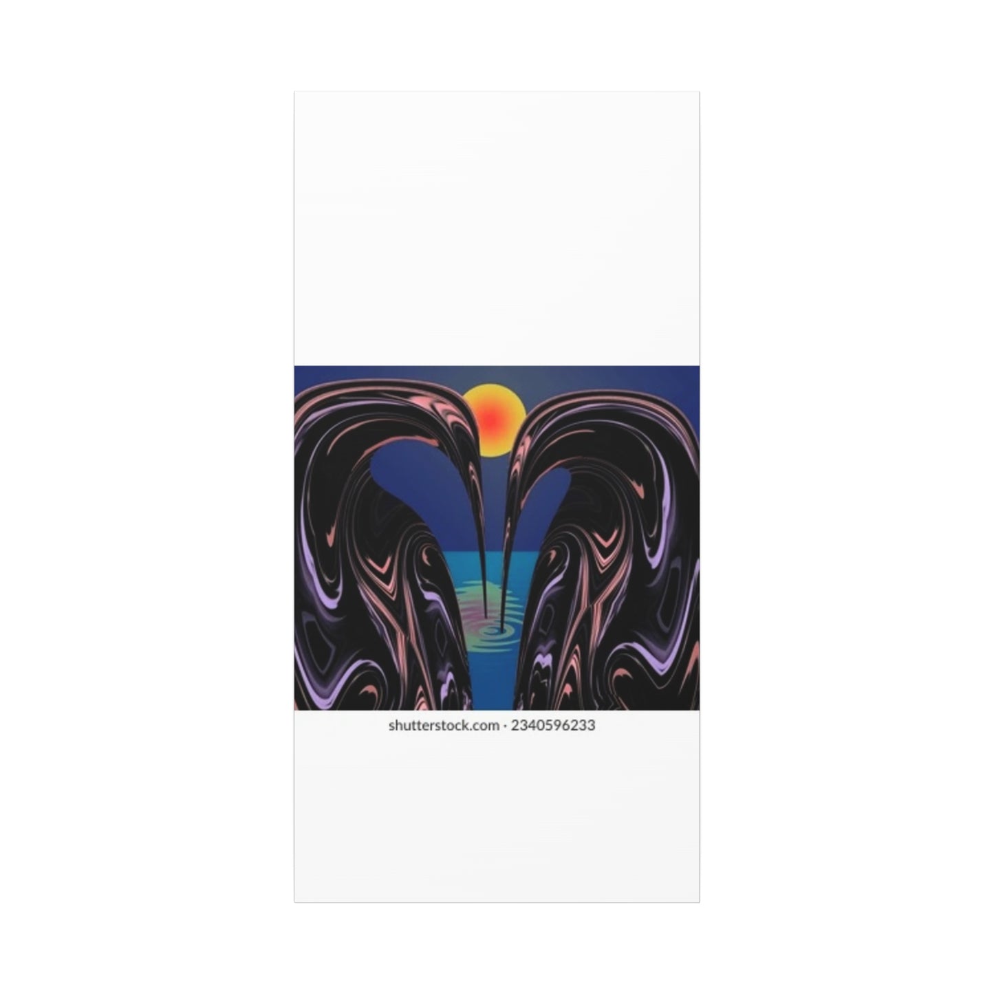 Romantic Abstract Canvas Art - Heart-Shaped Design for Home Decor
