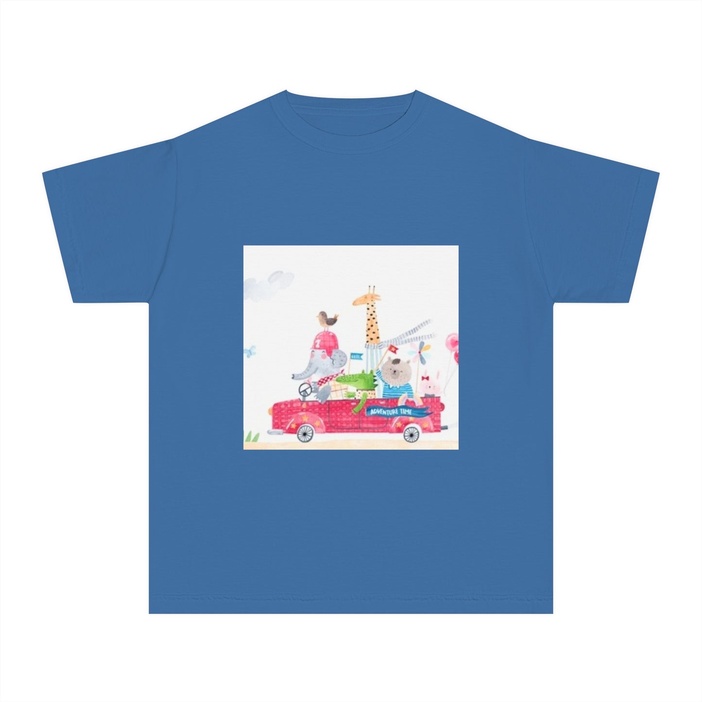 Fun Animal Adventure Youth Midweight Tee - Colorful Kids Tee for Playtime