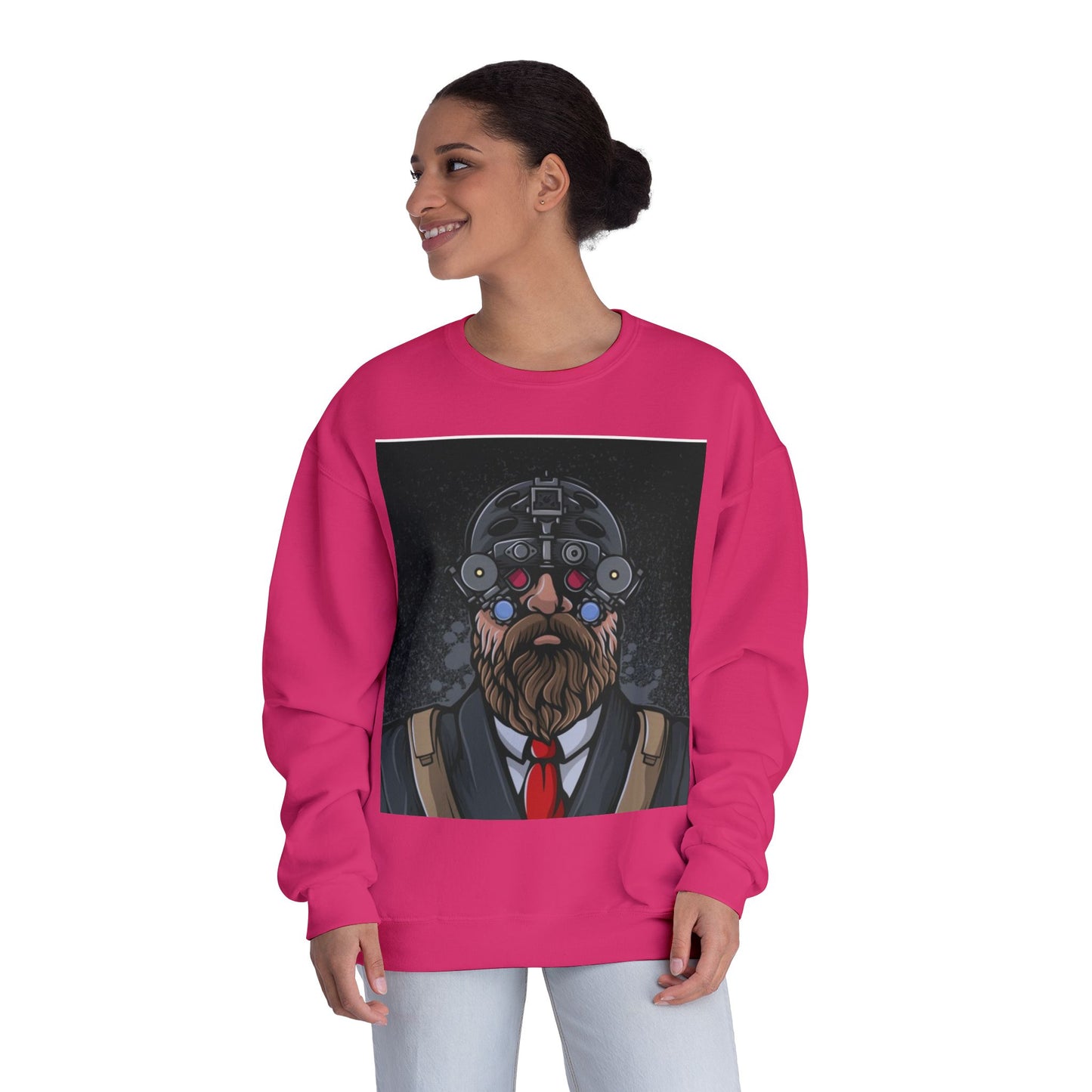 Bearded Warrior Crewneck Sweatshirt - Unisex Graphic Sweatshirt