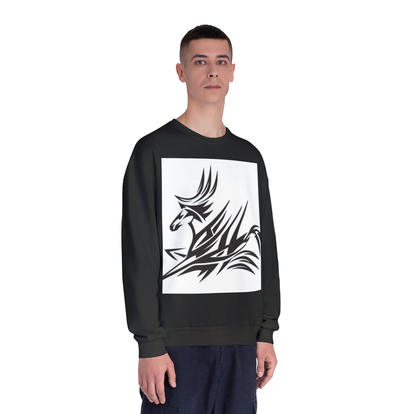 Trendy Tribal Design Unisex Crewneck Sweatshirt - Perfect for Casual Wear & Gifting