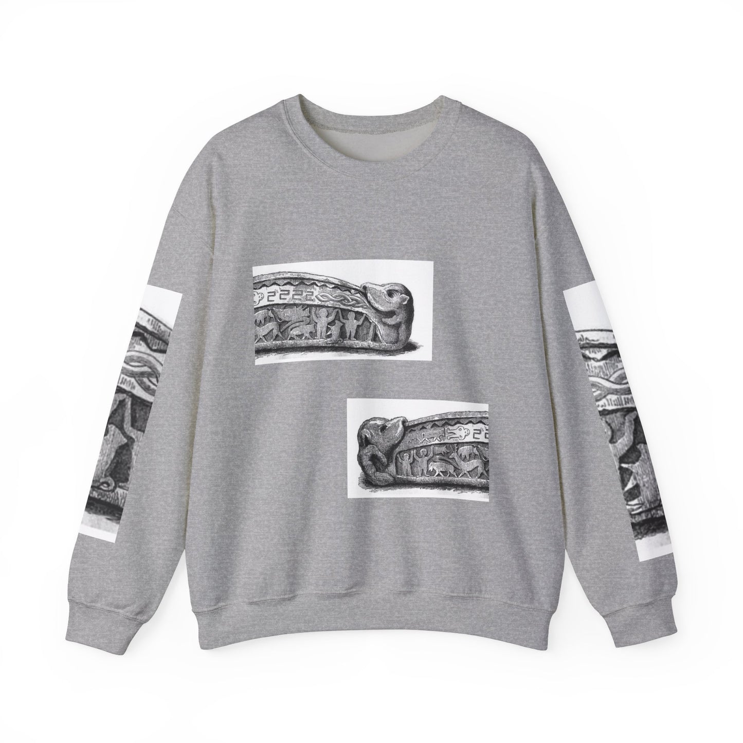 Artistic Unisex Heavy Blend™ Crewneck Sweatshirt - Vintage-Inspired Graphic Design