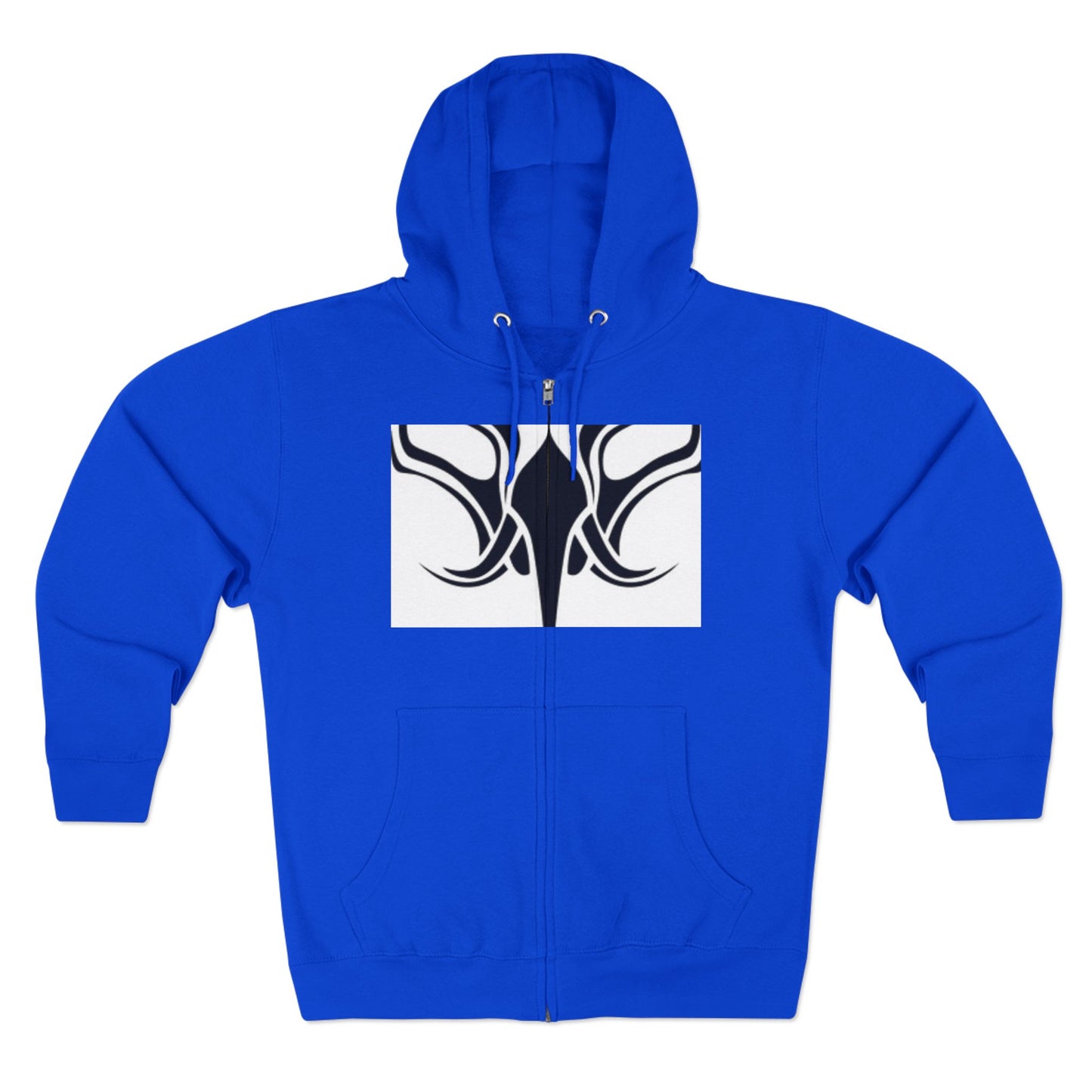 Tribal Design Unisex Zip Hoodie - Stylish & Versatile Outdoor Wear