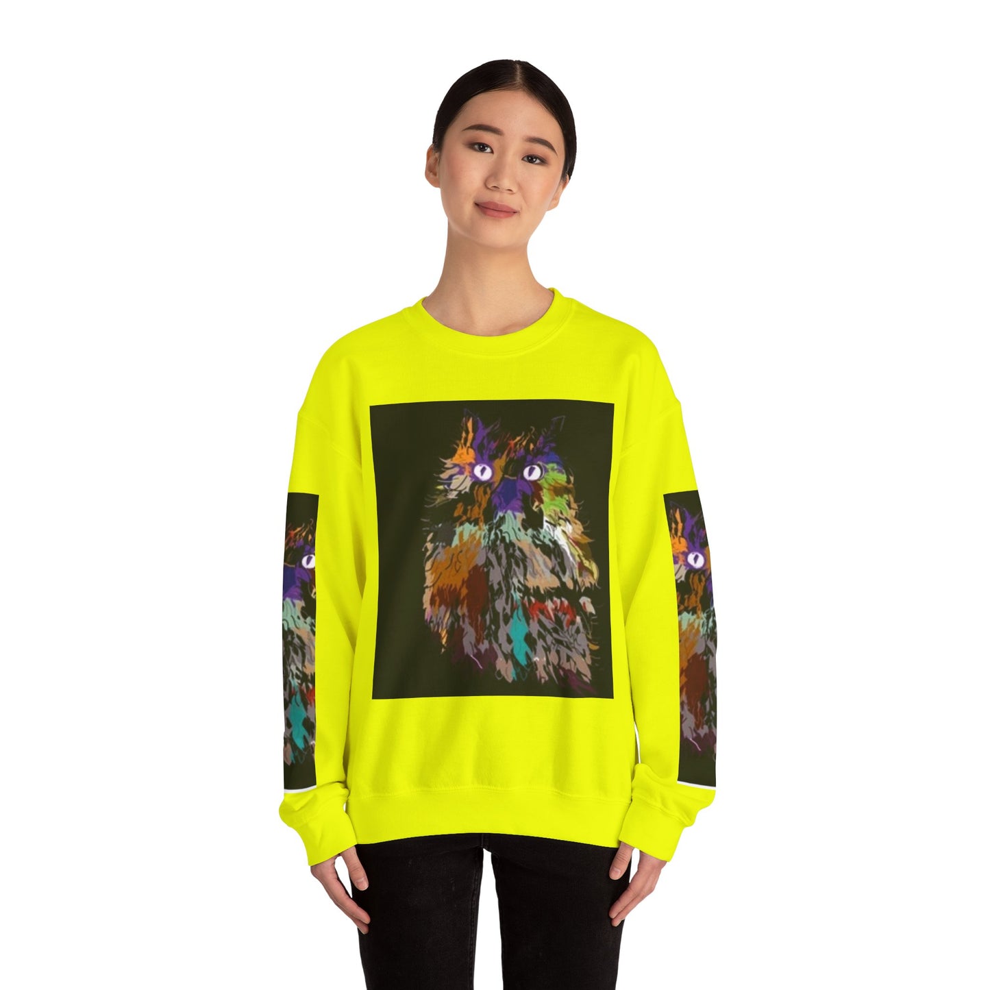 Colorful Owl Crewneck Sweatshirt - Unisex Heavy Blend™ - Cozy Art Wear for Animal Lovers