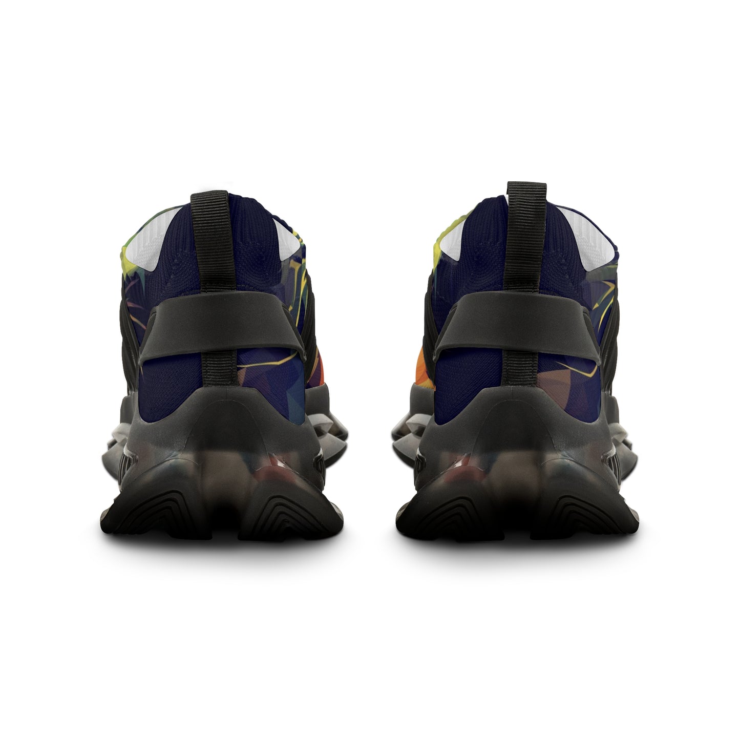 Vibrant Geometric Men's Mesh Sneakers - Colorful & Comfortable Sports Footwear