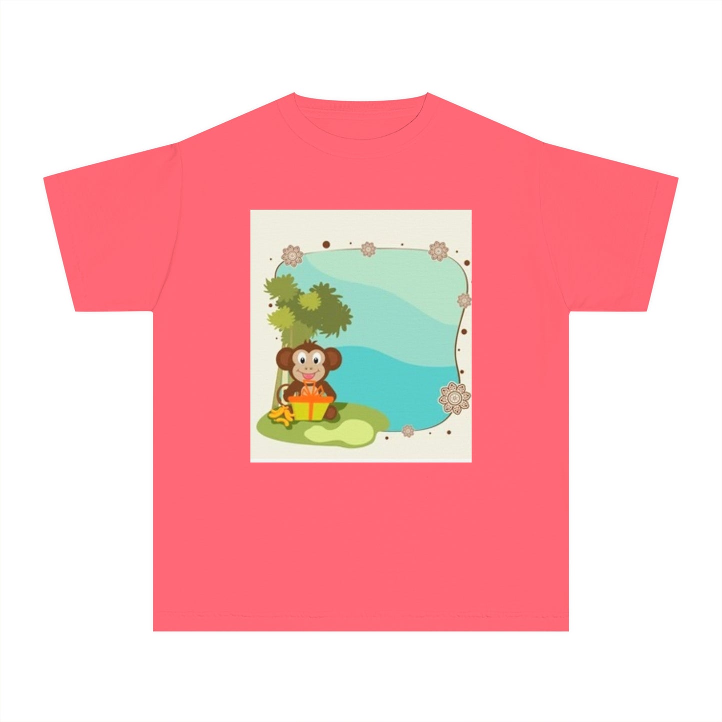 Cute Monkey Youth Midweight Tee - Perfect for Playful Days