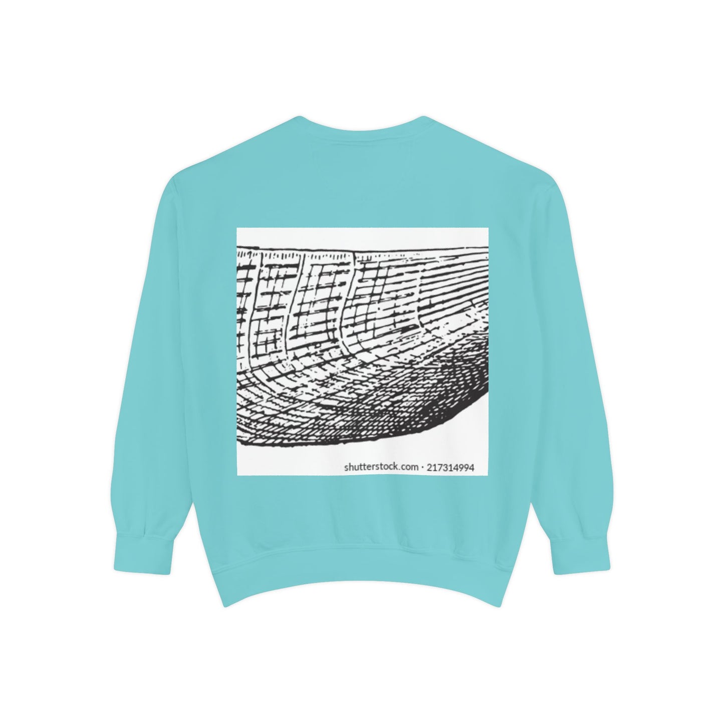 Graphic Unisex Garment-Dyed Sweatshirt | Nautical Design for Ocean Lovers
