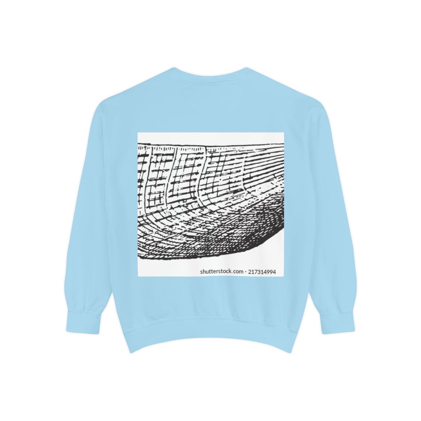 Graphic Unisex Garment-Dyed Sweatshirt | Nautical Design for Ocean Lovers
